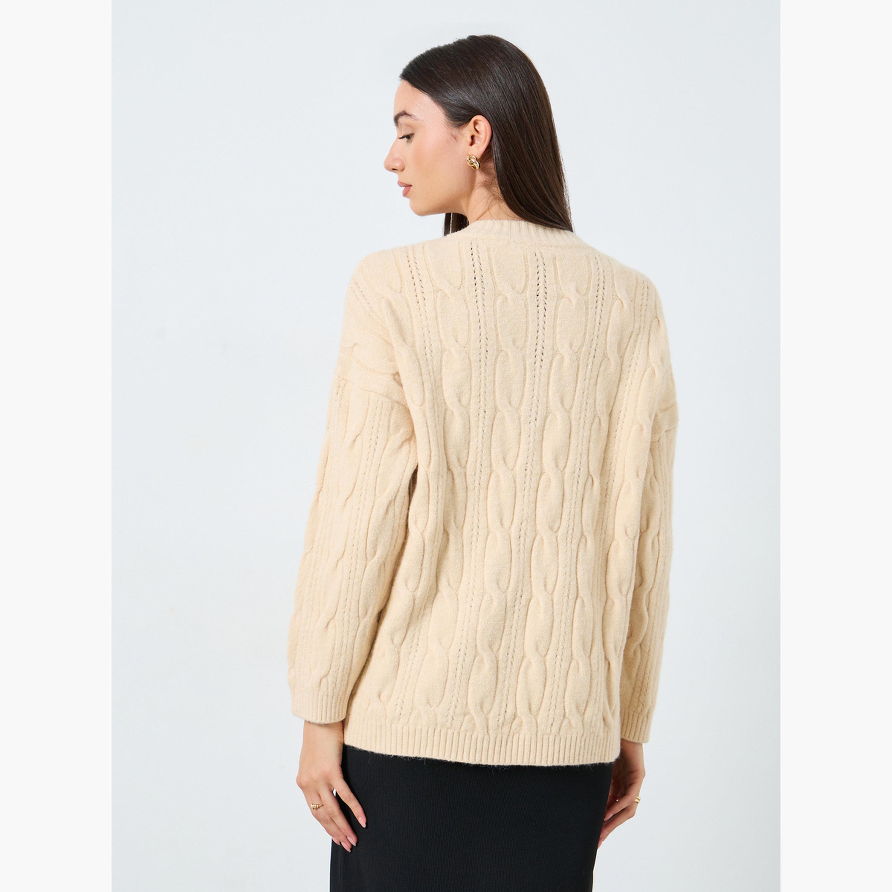 ستايلي - كارديغان كابل بلون بيج-women-clothing-cardigansandjumpers-cardigans-image-4
