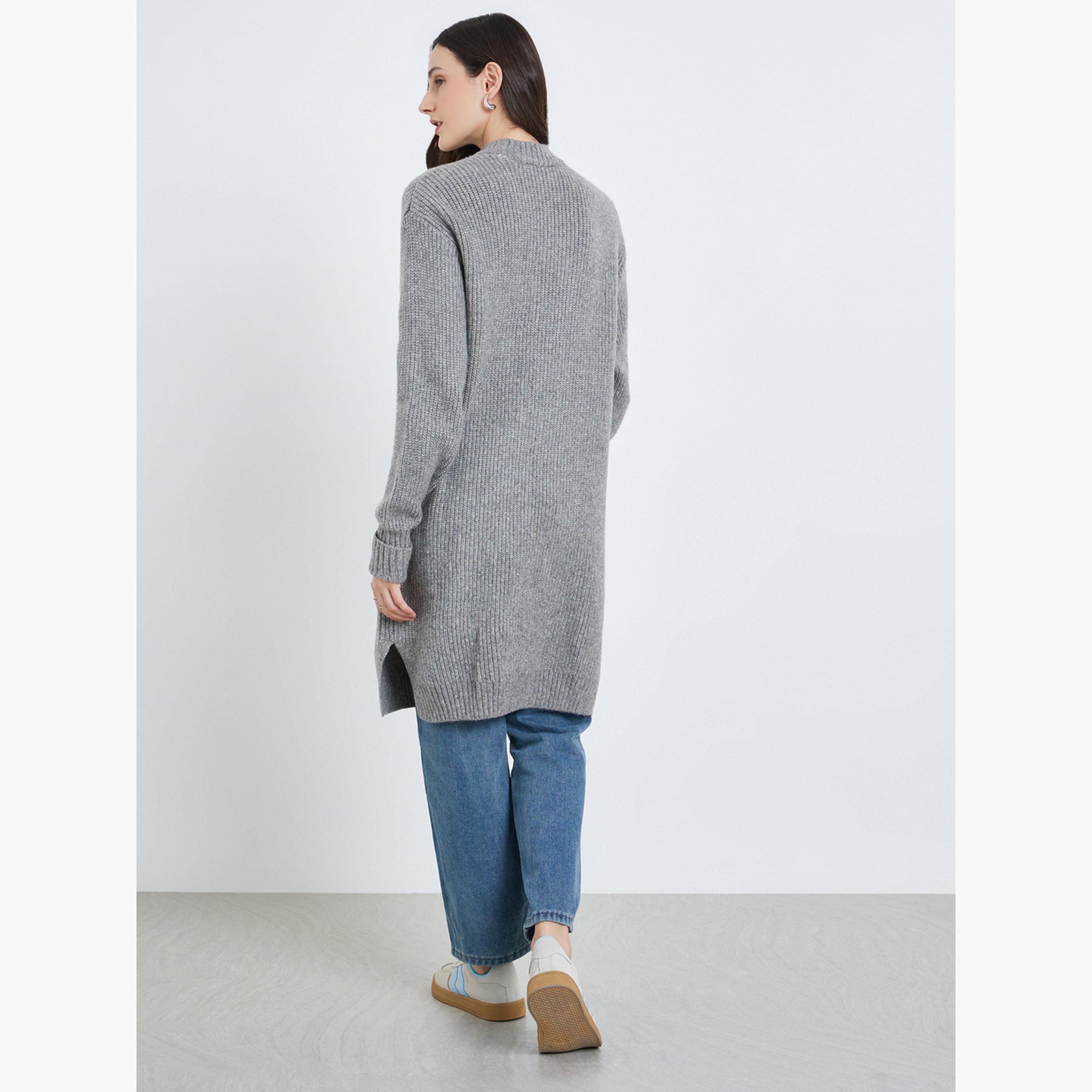 Styli Women Chunky Knit Longline Sweater-women-clothing-cardigansandjumpers-jumpers-image-4