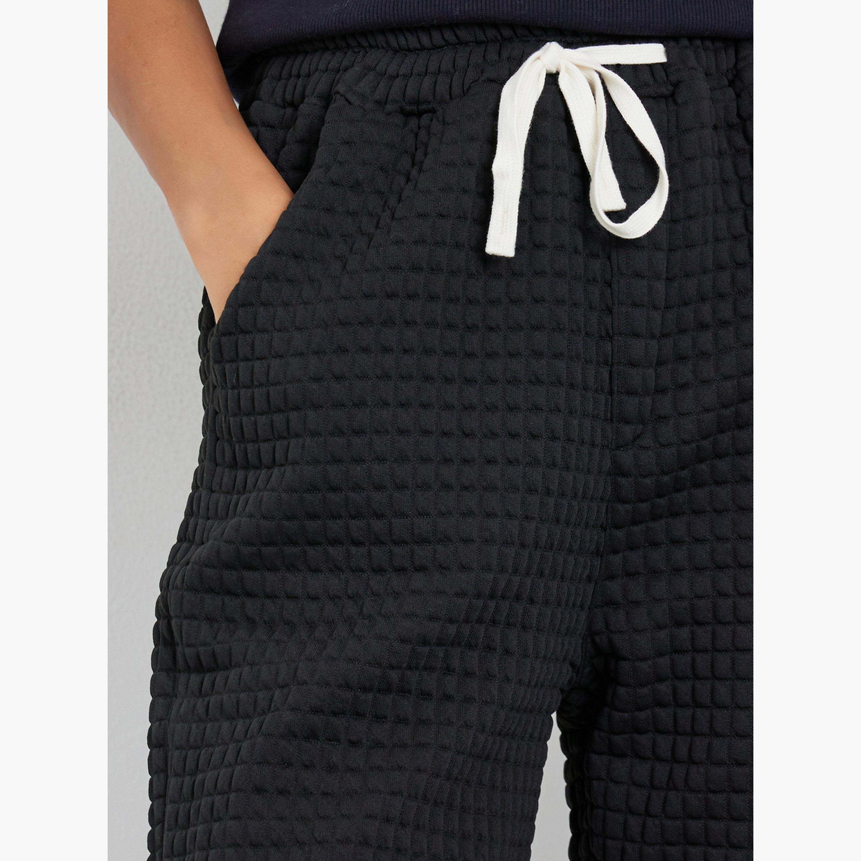 ستايلي - بنطال رياضي أسود فضفاض ومحكم للنساء-women-clothing-bottoms-joggers-image-3