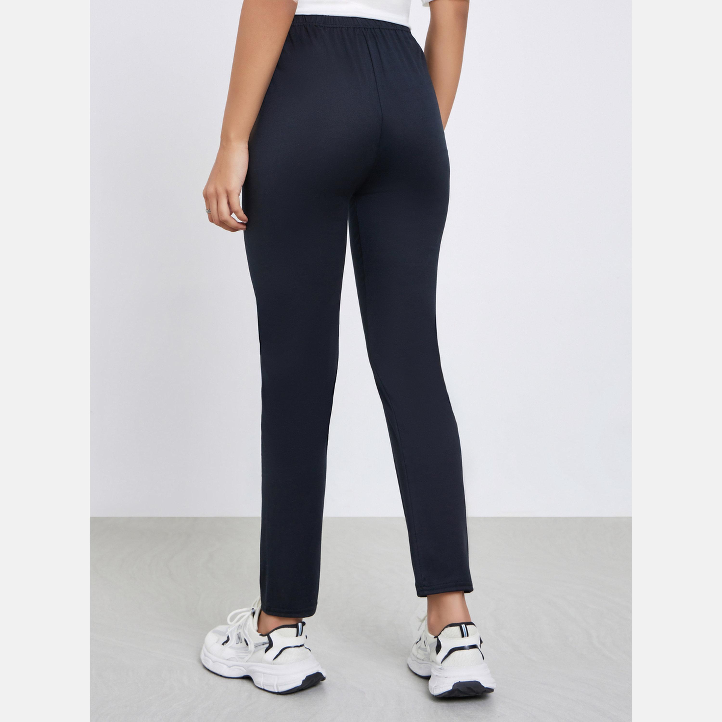 Styli Women Pack of 2 - Solid Elastic Waistband Leggings-women-clothing-bottoms-leggings-image-5