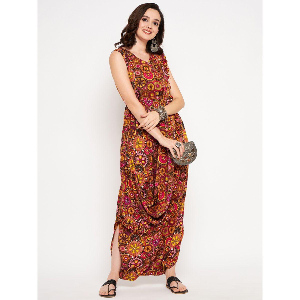 اب تاوني × ستايلي - جمبسوت دوتي مطبوع مع دوباتا مرفقة للنساء-women-clothing-jumpsuits-image-2