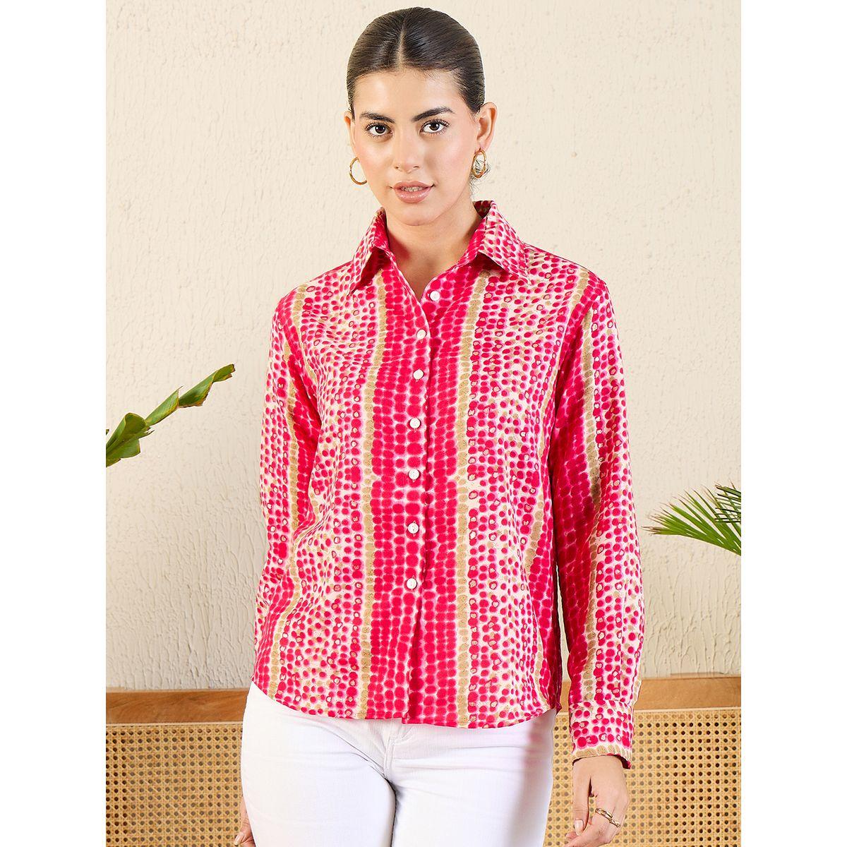 اب تاوني × ستايلي - قميص أحمر مطبوع بأكمام طويلة للنساء-women-clothing-shirtsandblouses-shirts-image-5