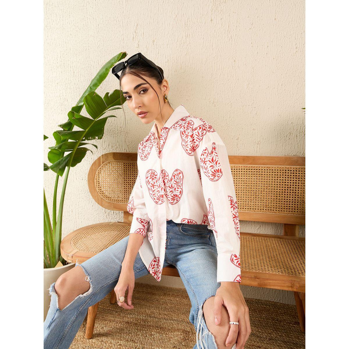 اب تاوني × ستايلي - قميص أبيض مطبوع عليه قلب بأكمام طويلة للنساء-women-clothing-shirtsandblouses-shirts-image-4