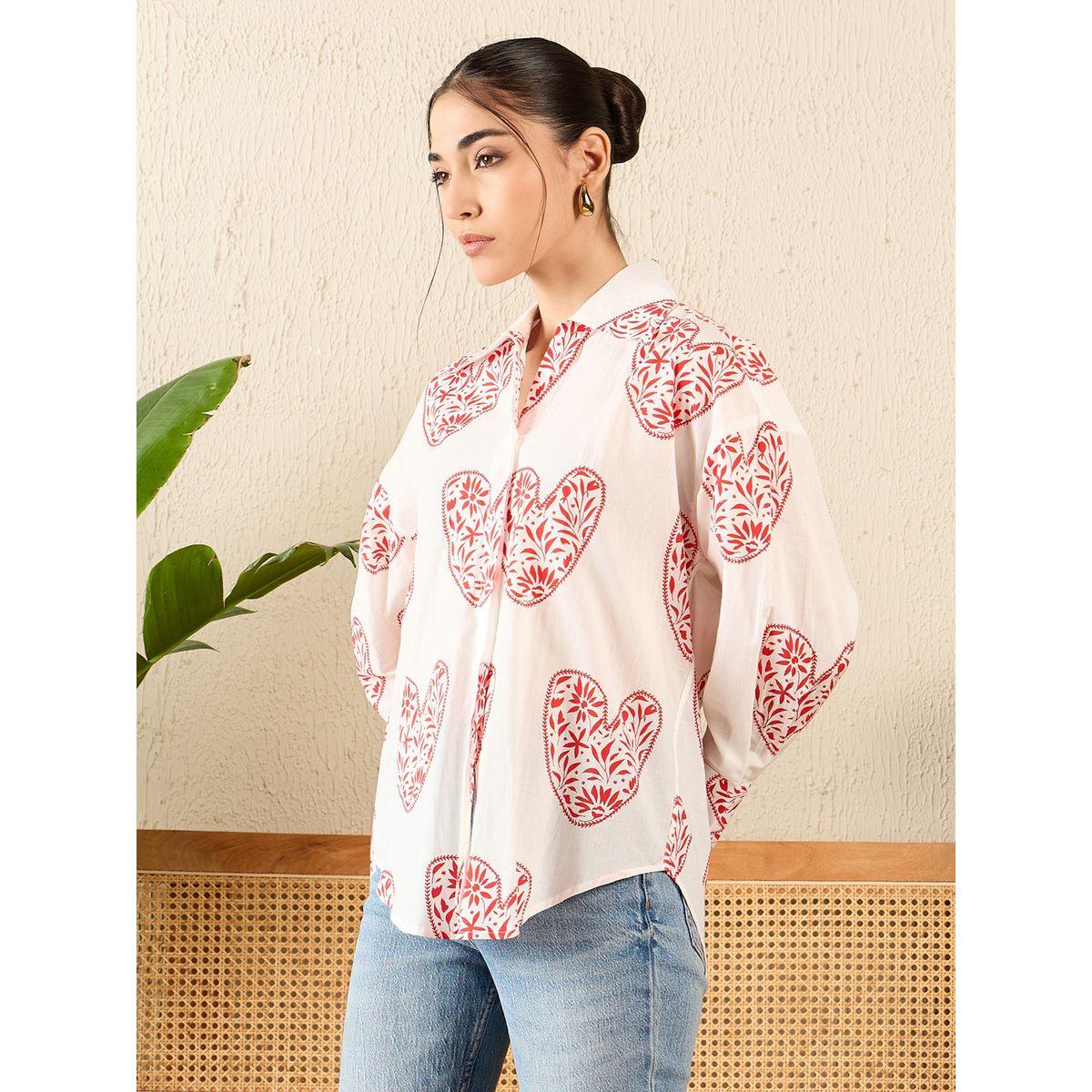 اب تاوني × ستايلي - قميص أبيض مطبوع عليه قلب بأكمام طويلة للنساء-women-clothing-shirtsandblouses-shirts-image-5