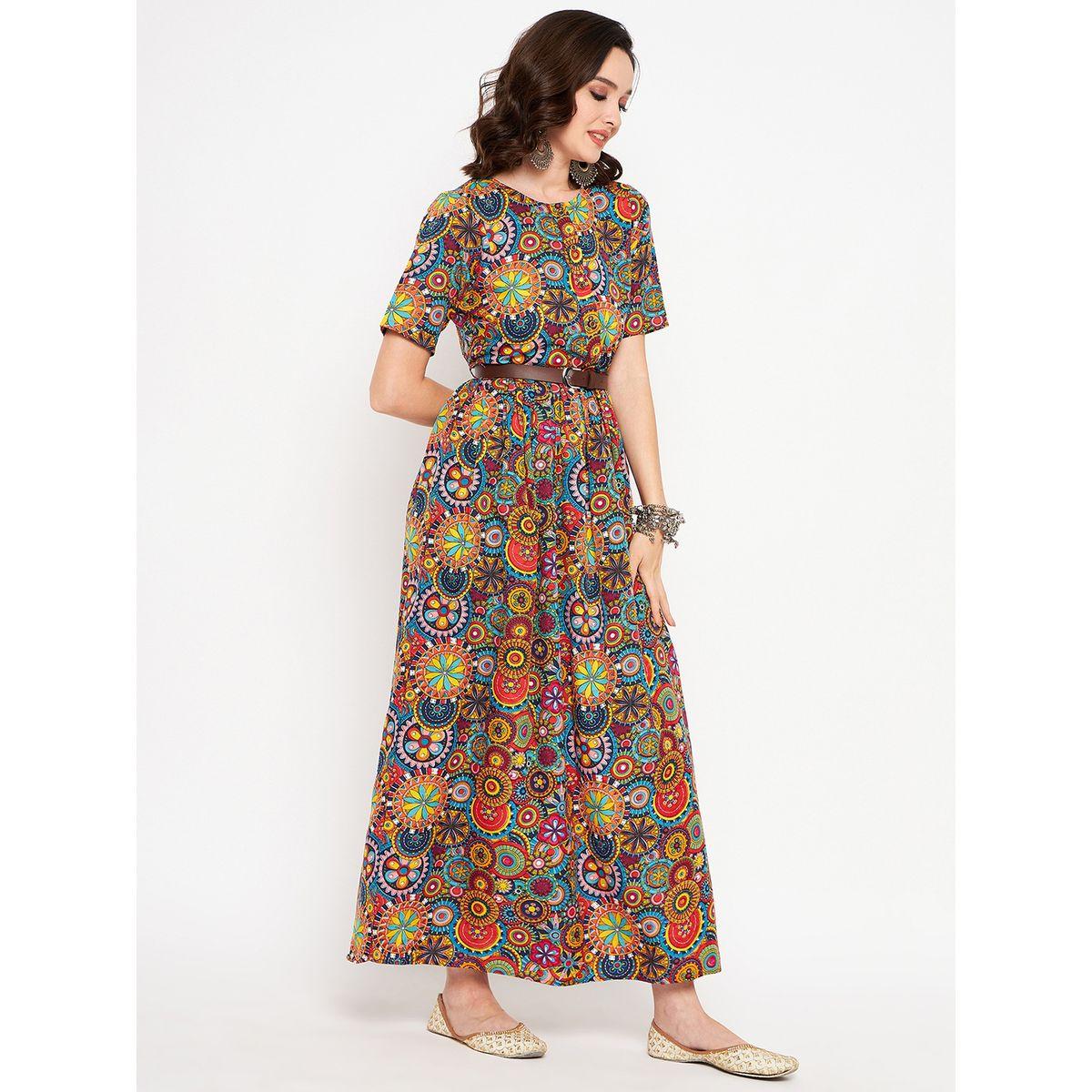 اب تاوني × ستايلي - فستان ماكسي مطبوع بالكامل مع حزام للنساء-women-clothing-dresses-image-6