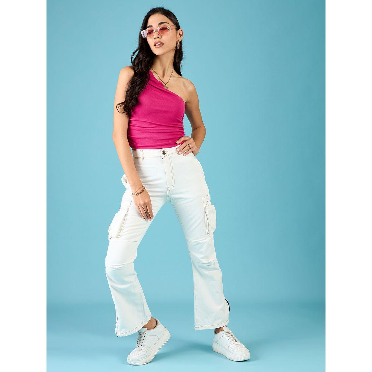اب تاوني × ستايلي - بلوزة قصيرة وردية اللون بكتف واحد للنساء-women-clothing-tshirts-image-6