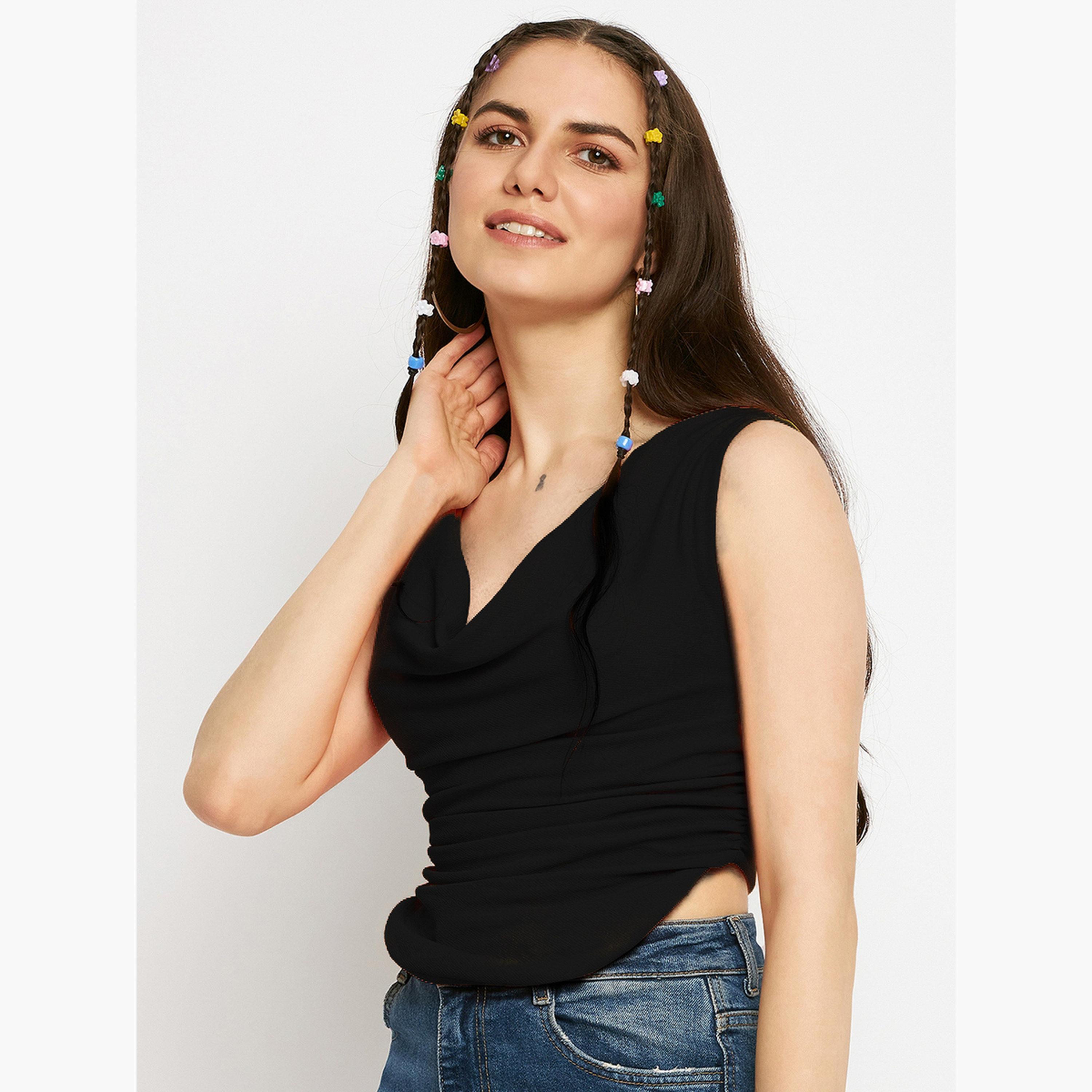 ابتاوني × ستايلي - توب قصير أسود ضيق قابل للتمدد-women-clothing-shirtsandblouses-blouses-image-3