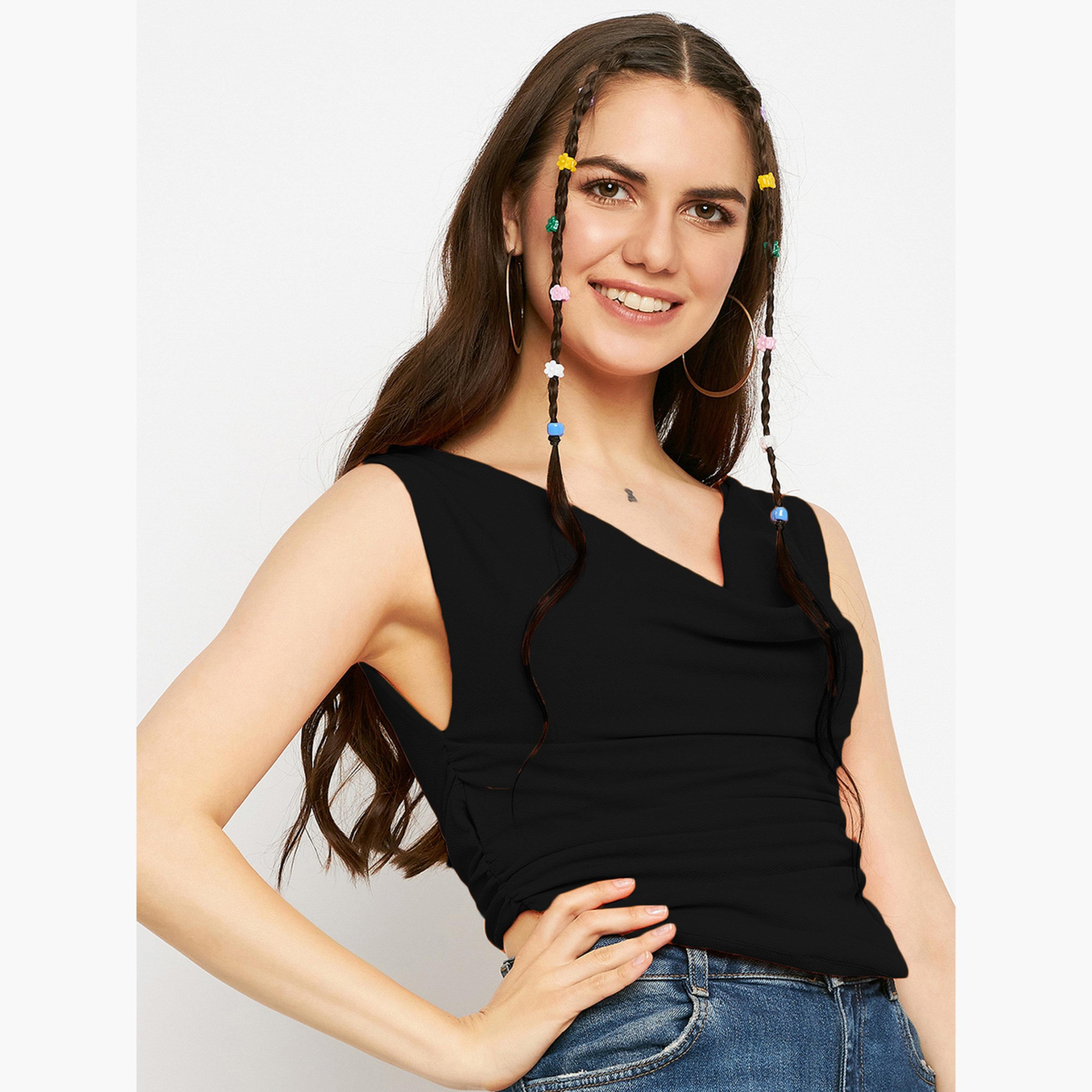 ابتاوني × ستايلي - توب قصير أسود ضيق قابل للتمدد-women-clothing-shirtsandblouses-blouses-image-6