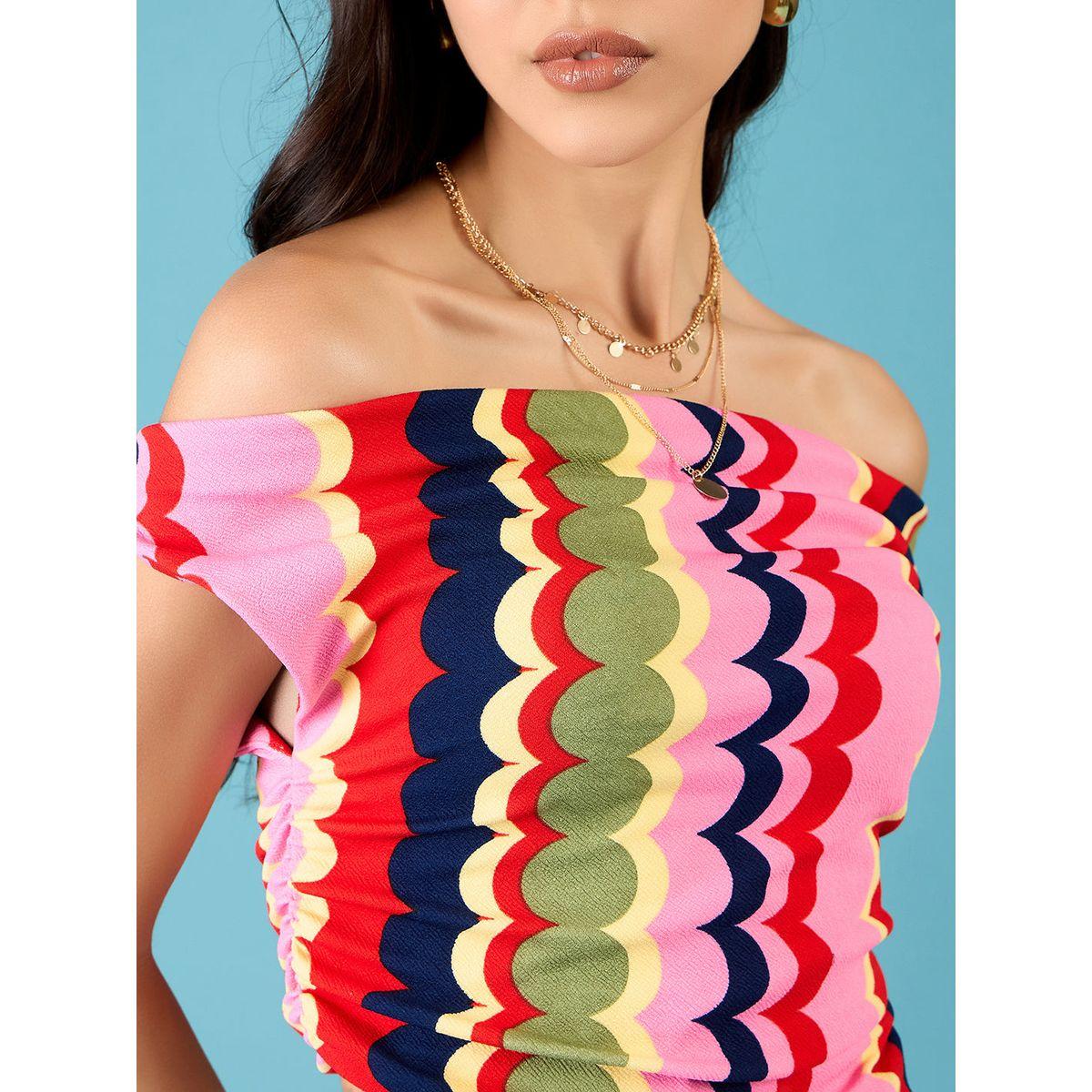 Uptownie X Styli Women Multi Print Stretchable Fitted Crop Top-women-clothing-tshirts-image-5
