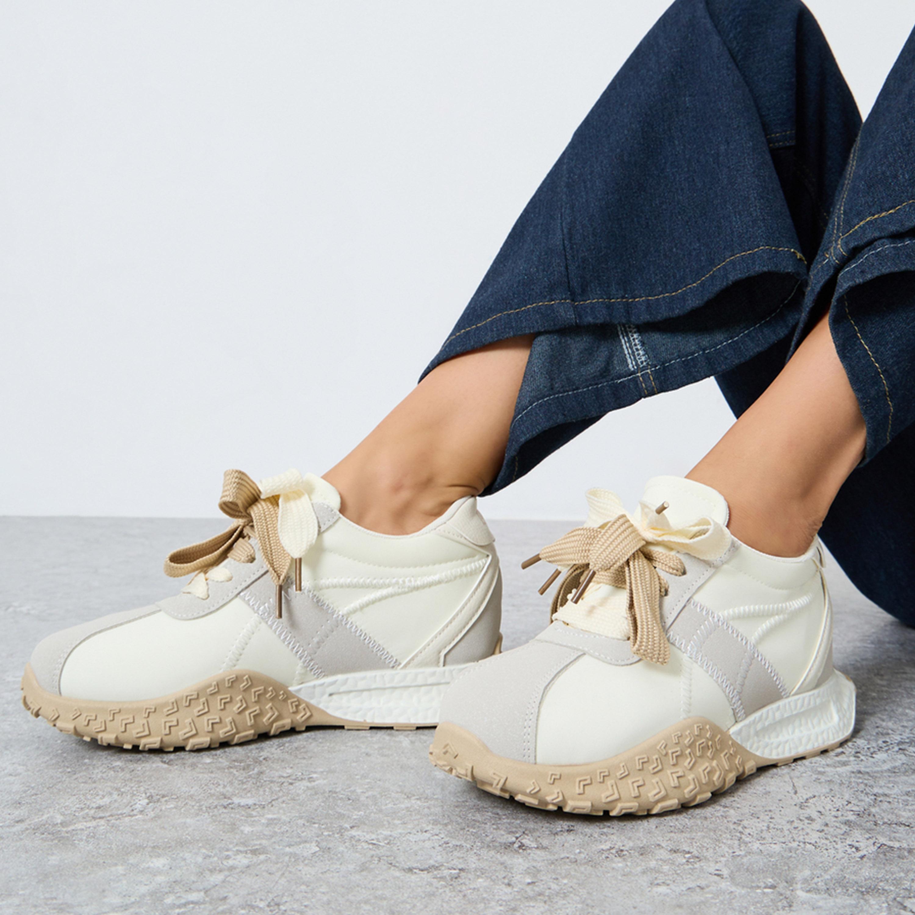 Styli Women Double Lace Up Textured Sneakers-women-shoes-sneakers-image-2