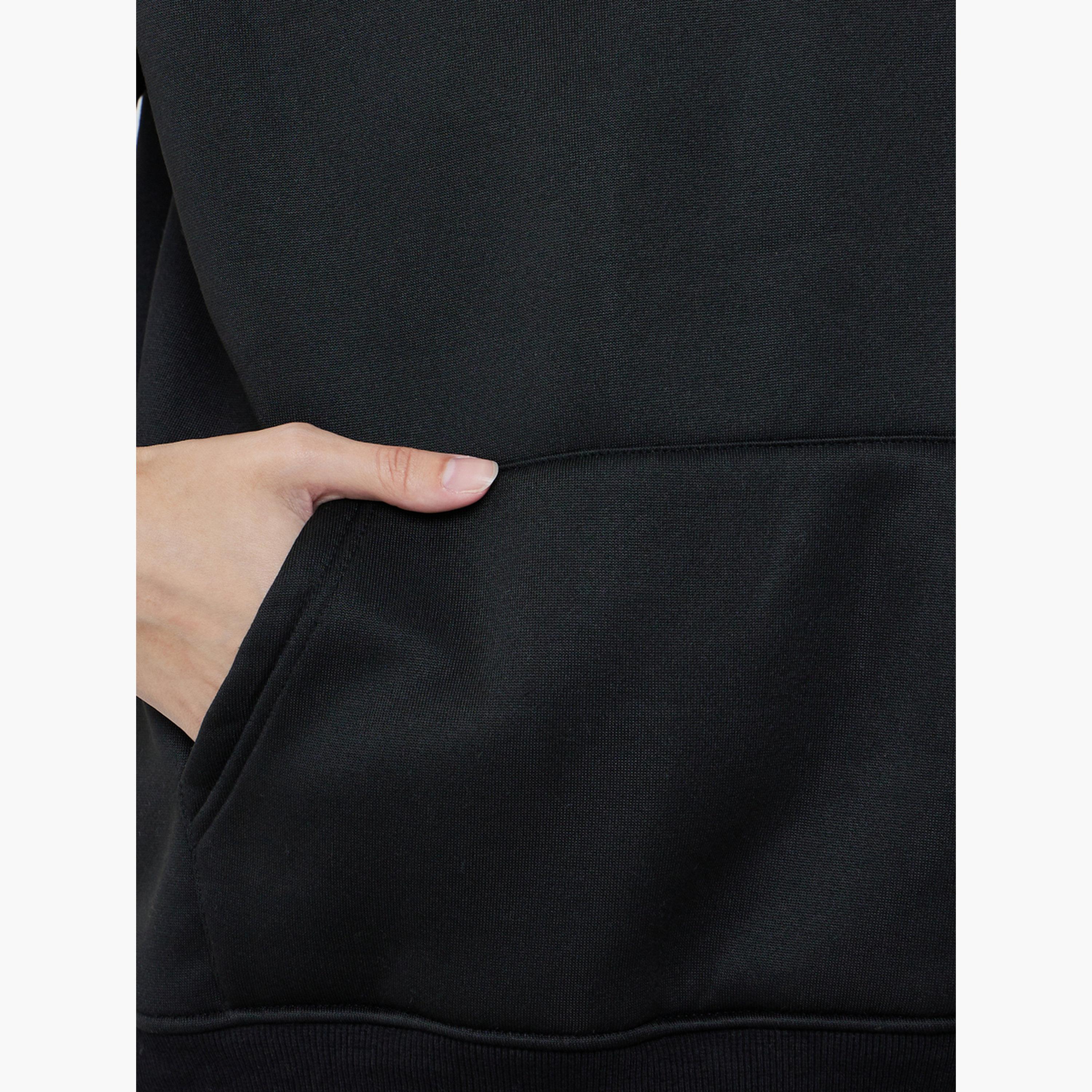 Styli Solid Hooded Neck Long Sleeves Women's Hoodie-women-clothing-hoodiesandsweatshirts-hoodies-image-3