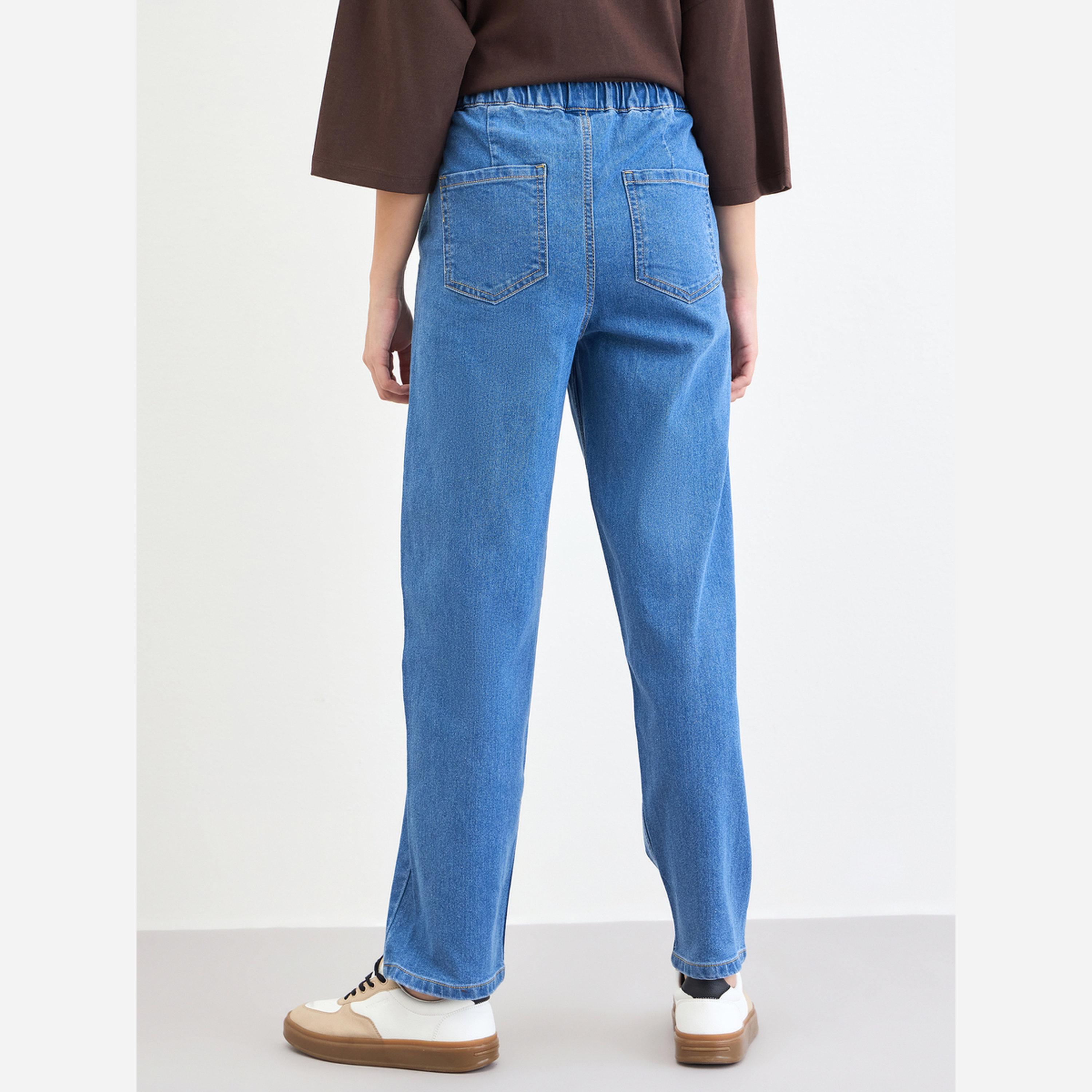Styli Women Blue High Rise Relaxed Fit Jeans-women-clothing-bottoms-jeans-image-4