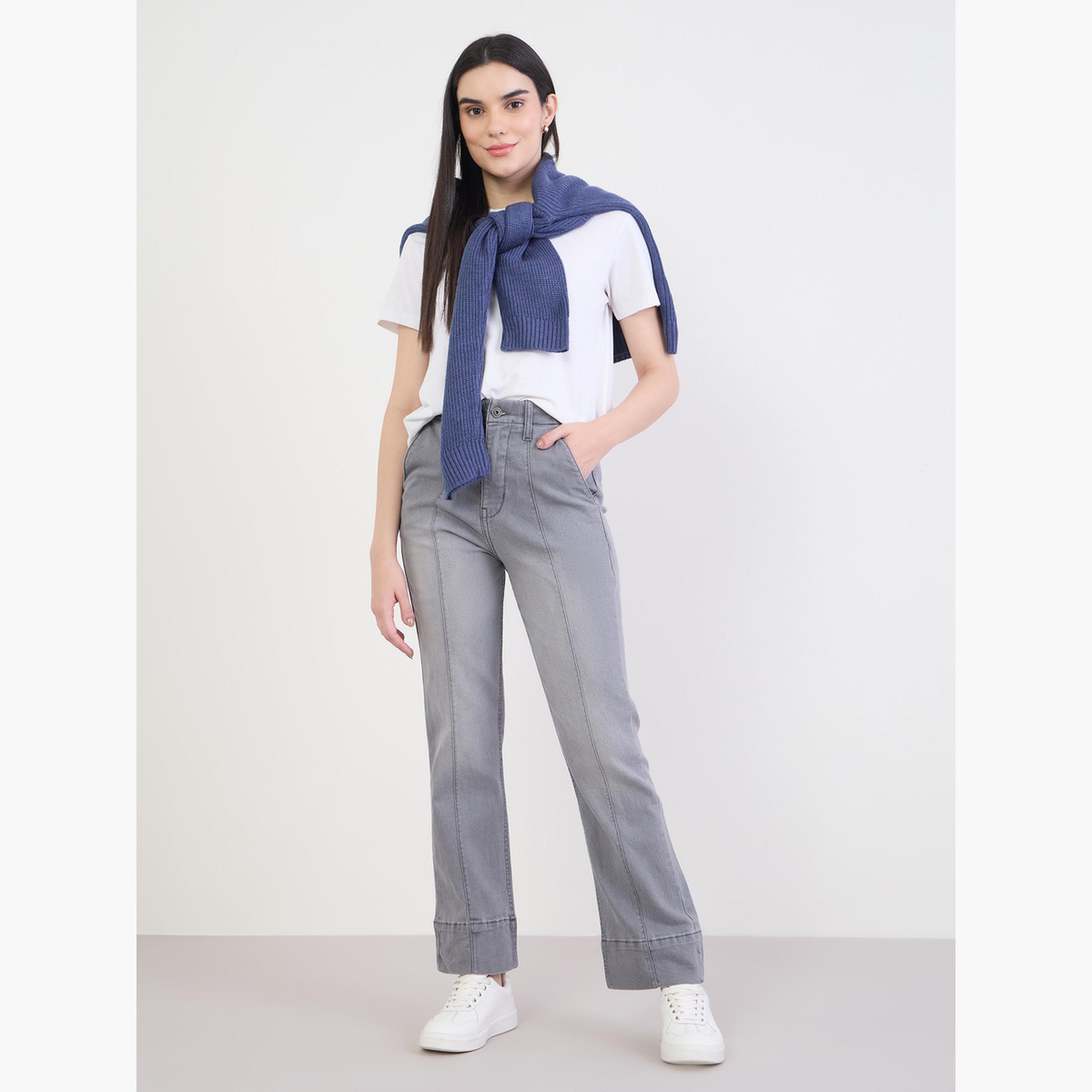 Styli Charcoal Straight Leg High Rise Jeans-women-clothing-bottoms-jeans-image-2