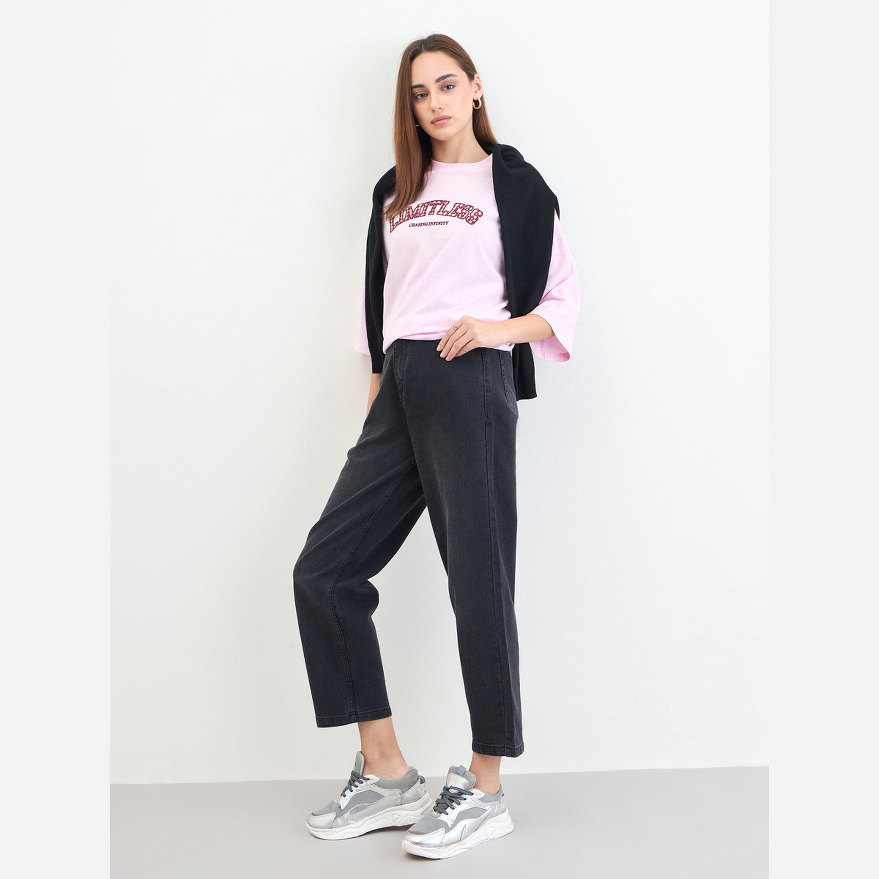 Styli Women Black High Rise Relaxed Fit Jeans-women-clothing-bottoms-jeans-image-3