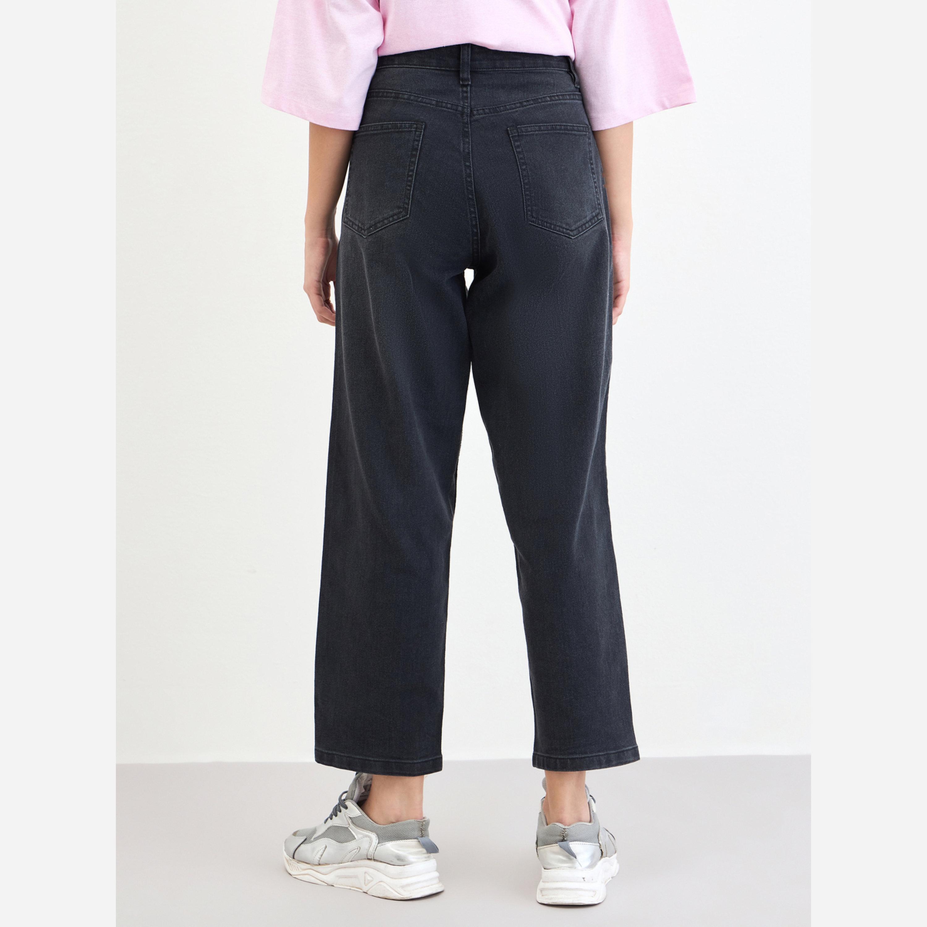 Styli Women Black High Rise Relaxed Fit Jeans-women-clothing-bottoms-jeans-image-4
