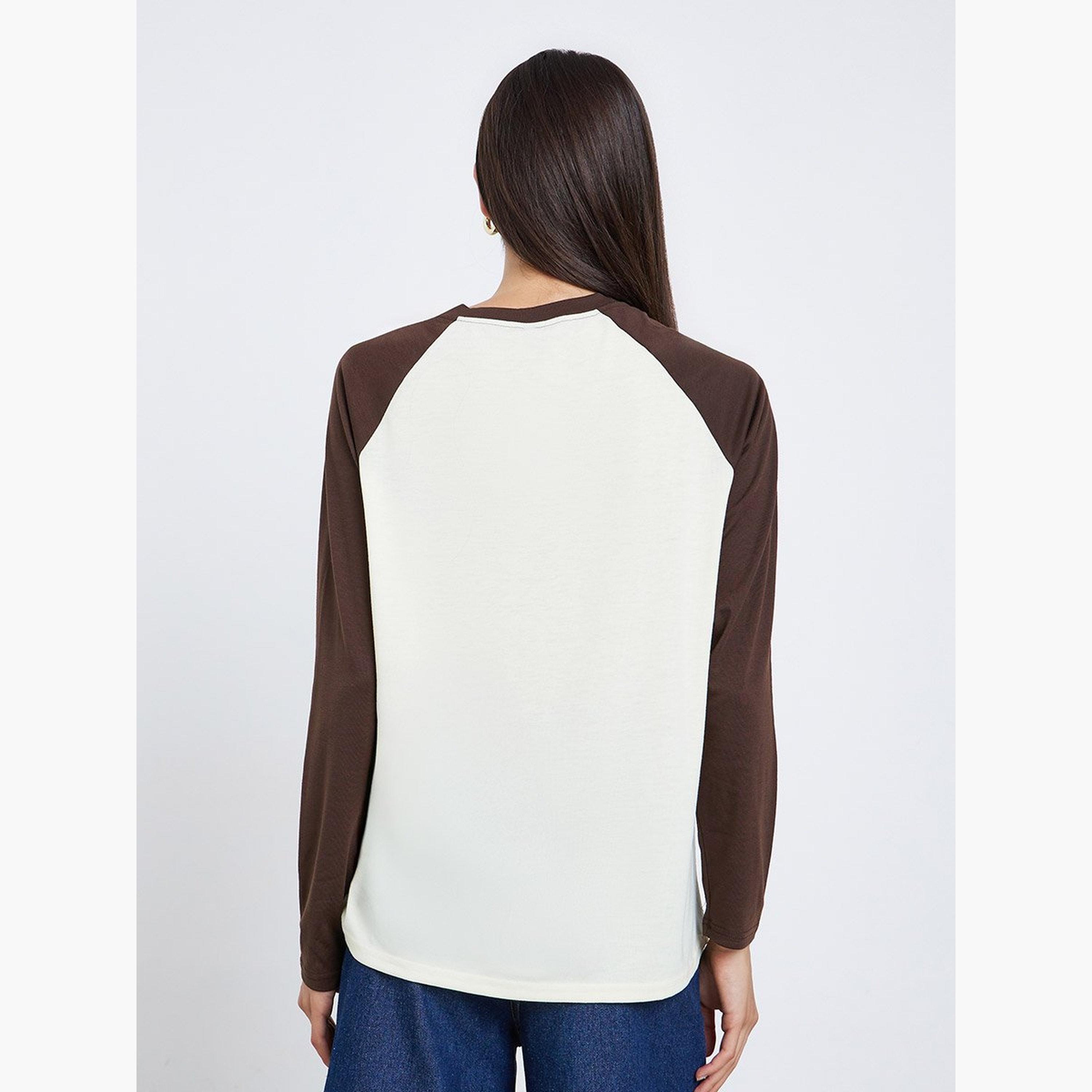 Styli Women Color Block Regular Fit T-Shirt-women-clothing-tshirts-image-4