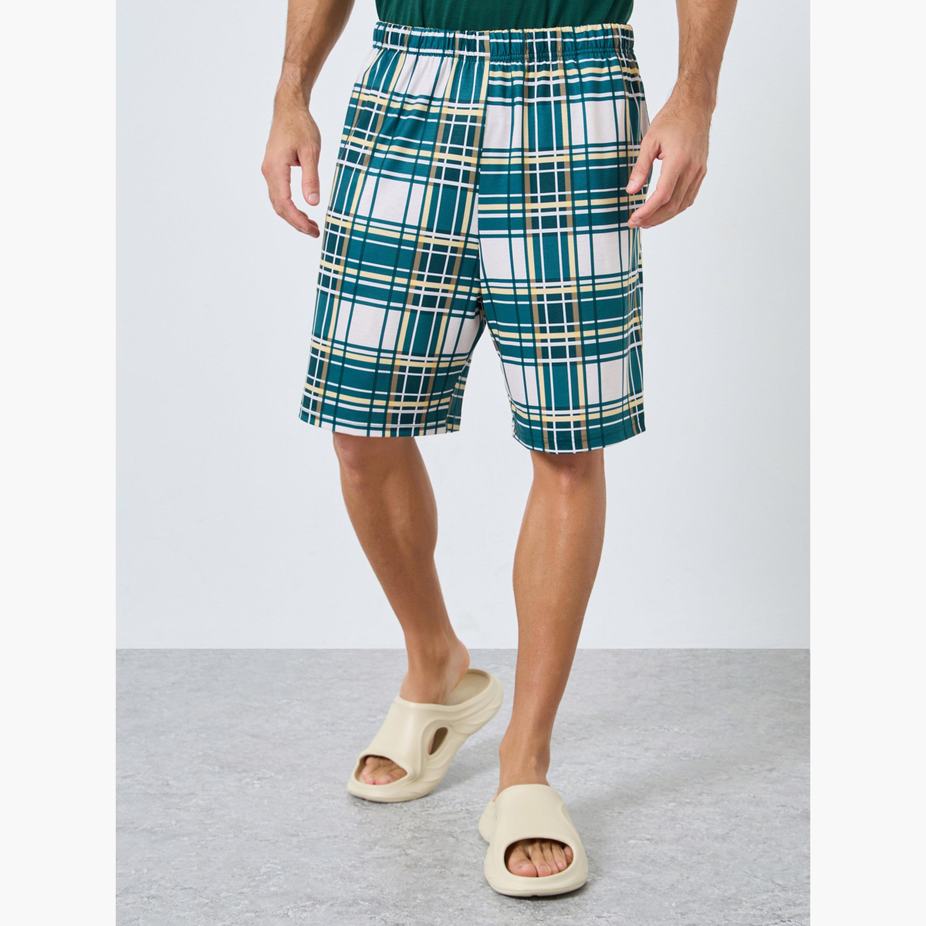 Styli Men Oversized Printed T-Shirt and Shorts Set-men-clothing-nightwear-pyjamaandshorts-image-4