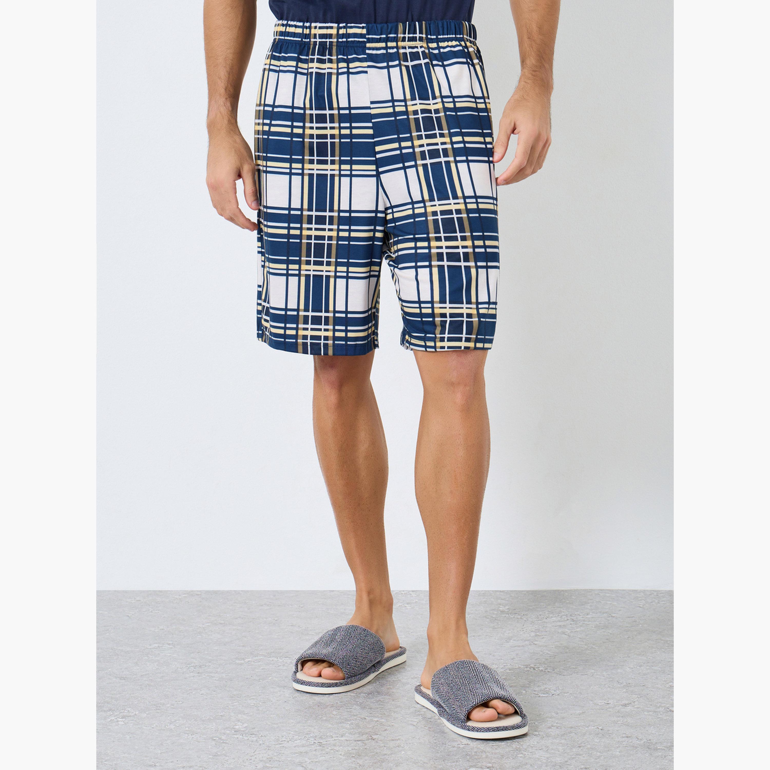 Styli Men Oversized Printed T-Shirt and Shorts Set-men-clothing-nightwear-pyjamaandshorts-image-5