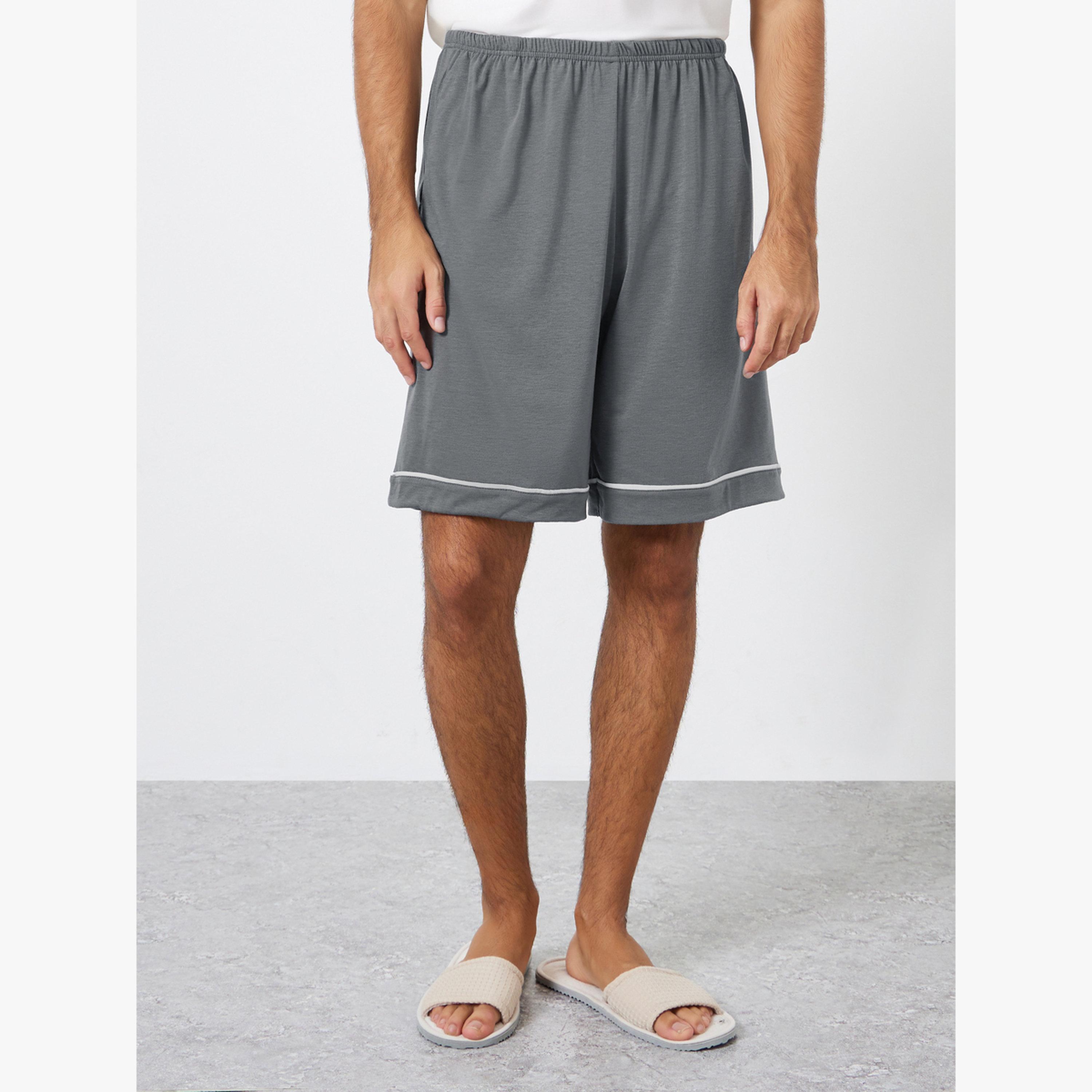 Styli Men Relaxed Fit Raglan Sleeve T-Shirt and Shorts Set-men-clothing-nightwear-sets-image-4