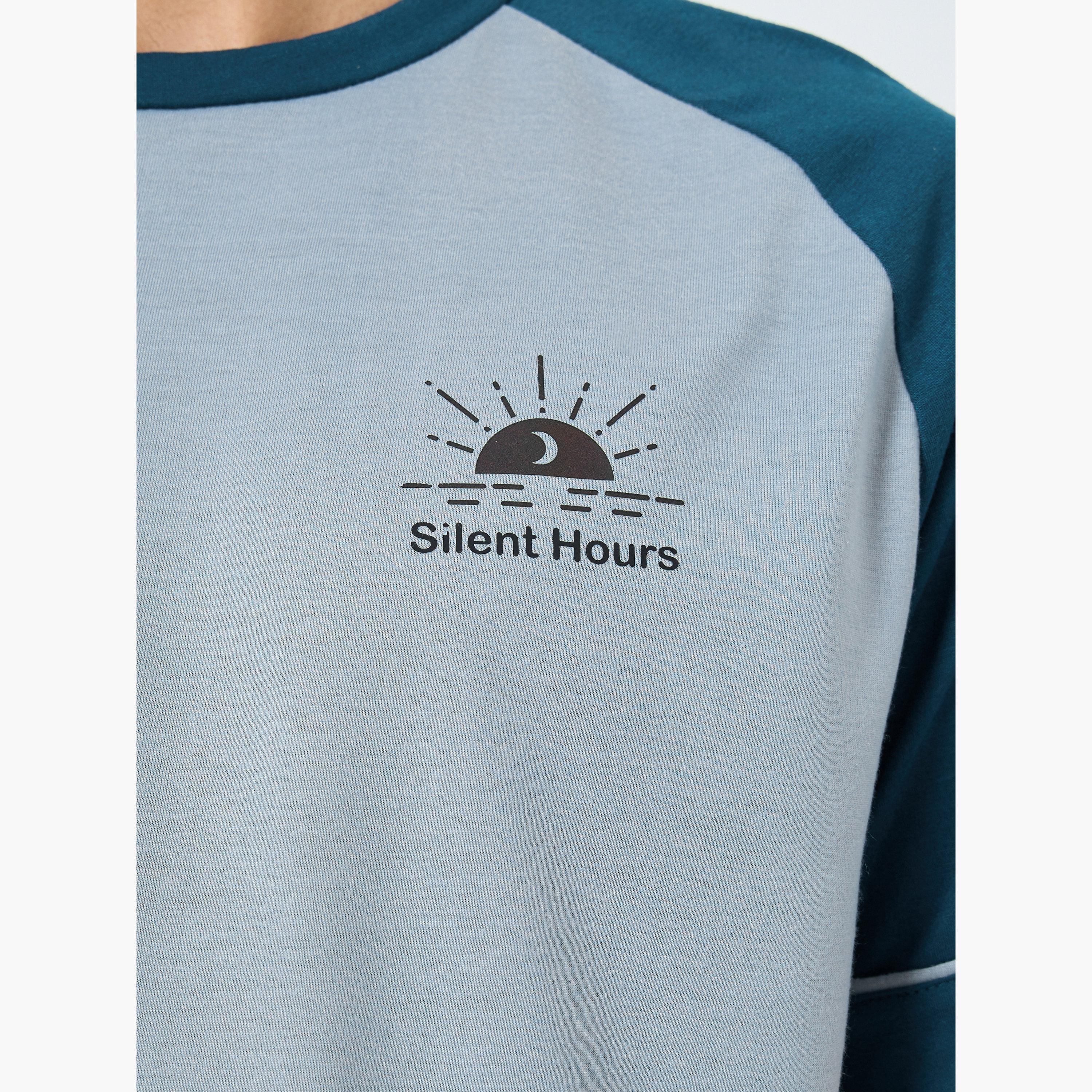 Styli Men Relaxed Fit Raglan Sleeve T-Shirt and Shorts Set-men-clothing-nightwear-sets-image-6