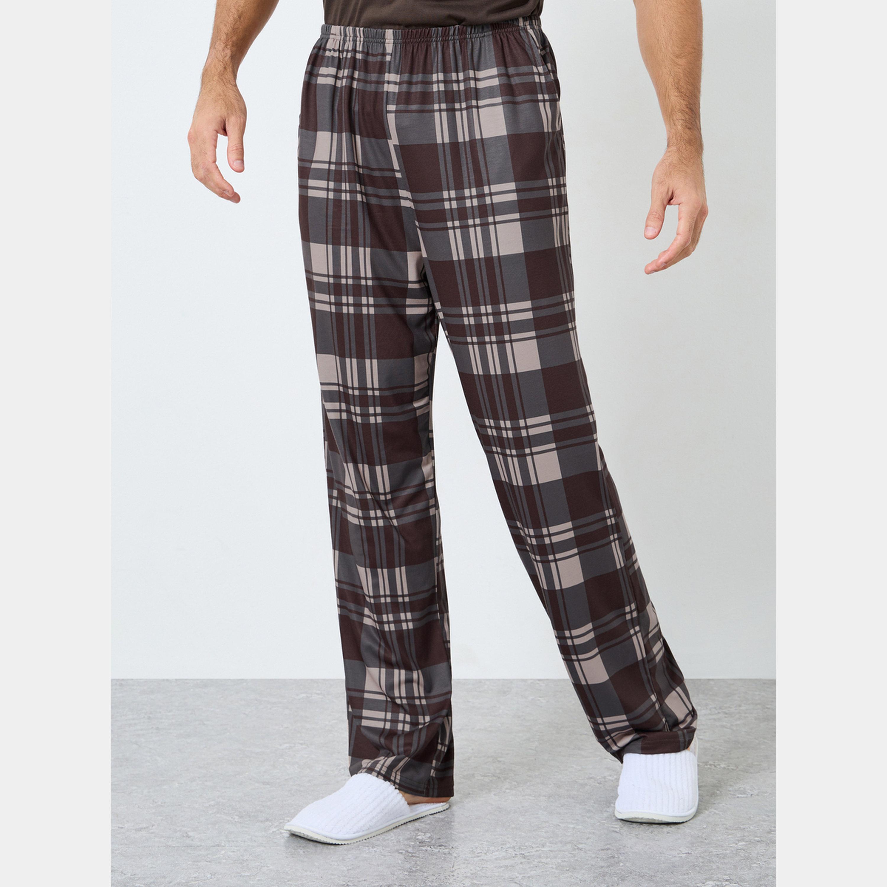 ستايلي - بيجاما تي شيرت منقوش وبنطال طويلة-men-clothing-nightwear-sets-image-3