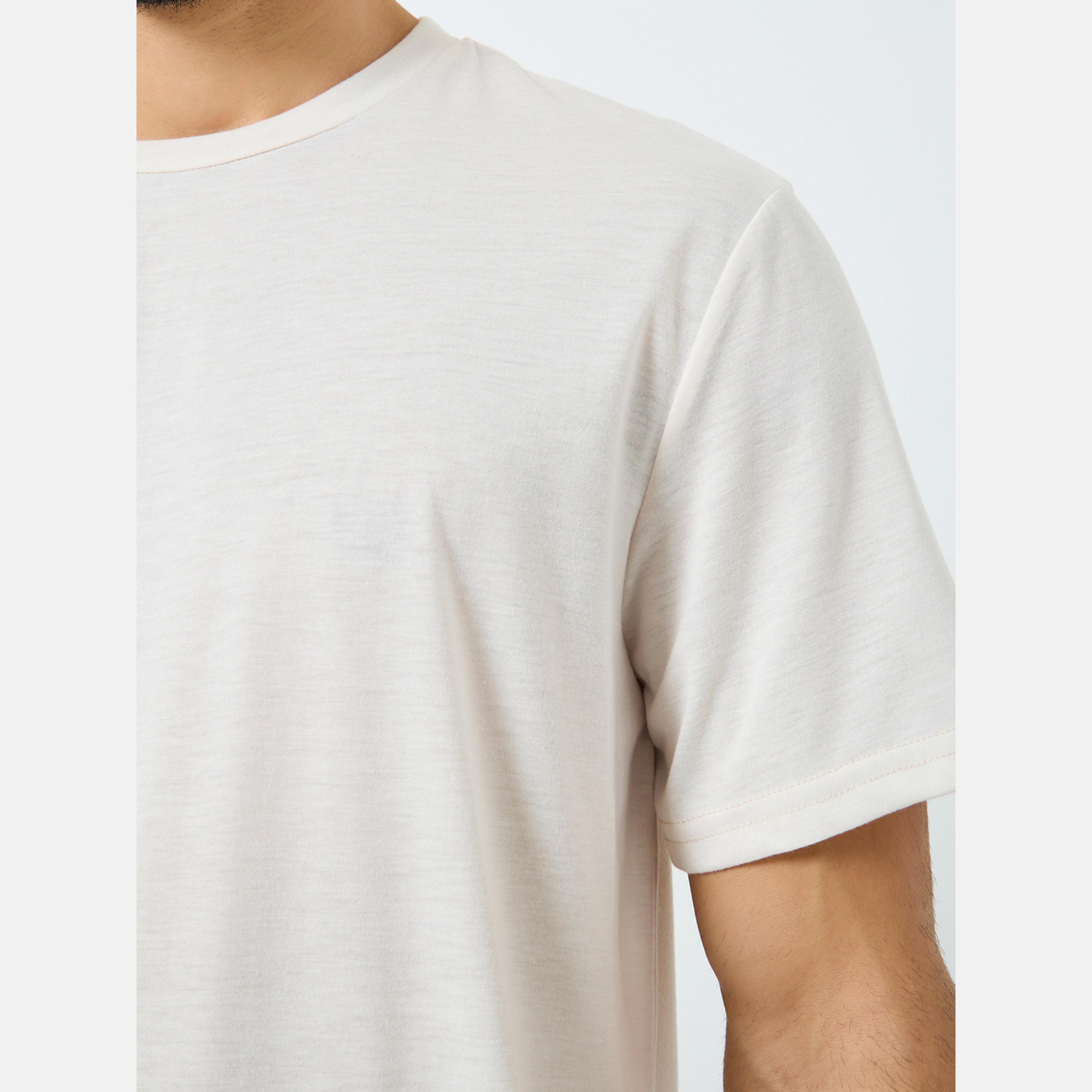Styli Men Relaxed Fit Solid T-Shirt and Checked Pyjama Set-men-clothing-nightwear-sets-image-3