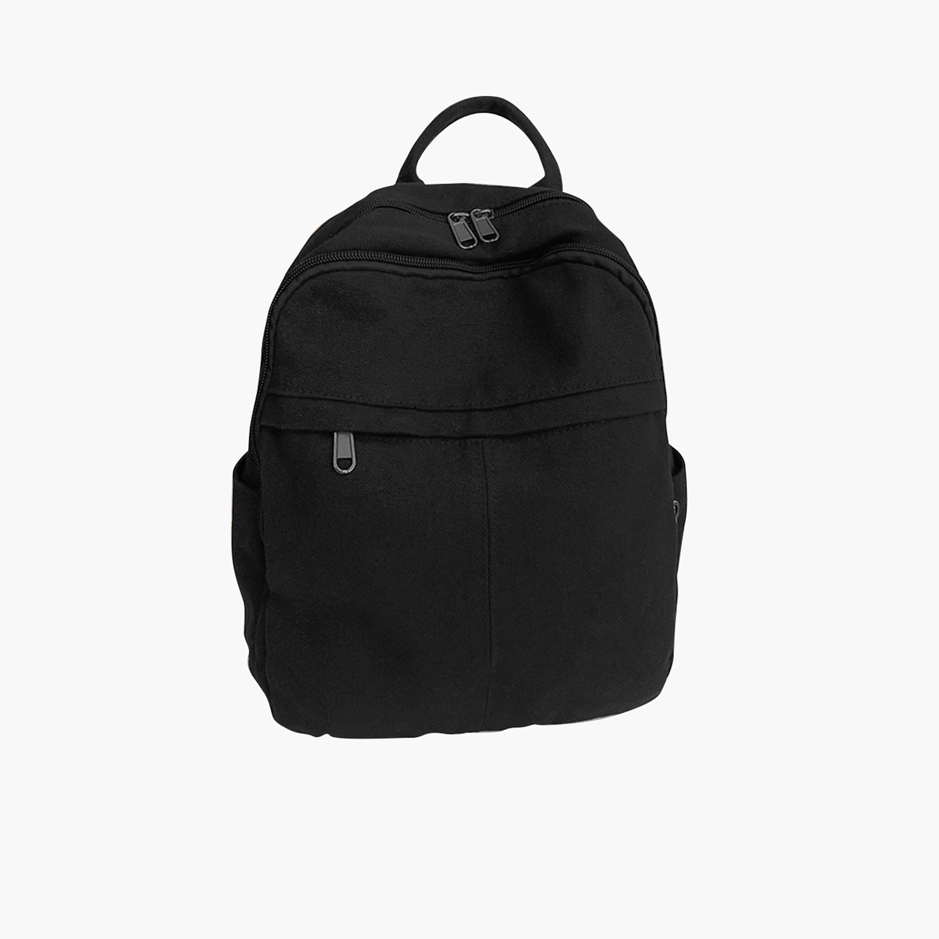 Take Two Solid Canvas Zip Closure Backpack-women-bagsandwallets-backpacks-image-1