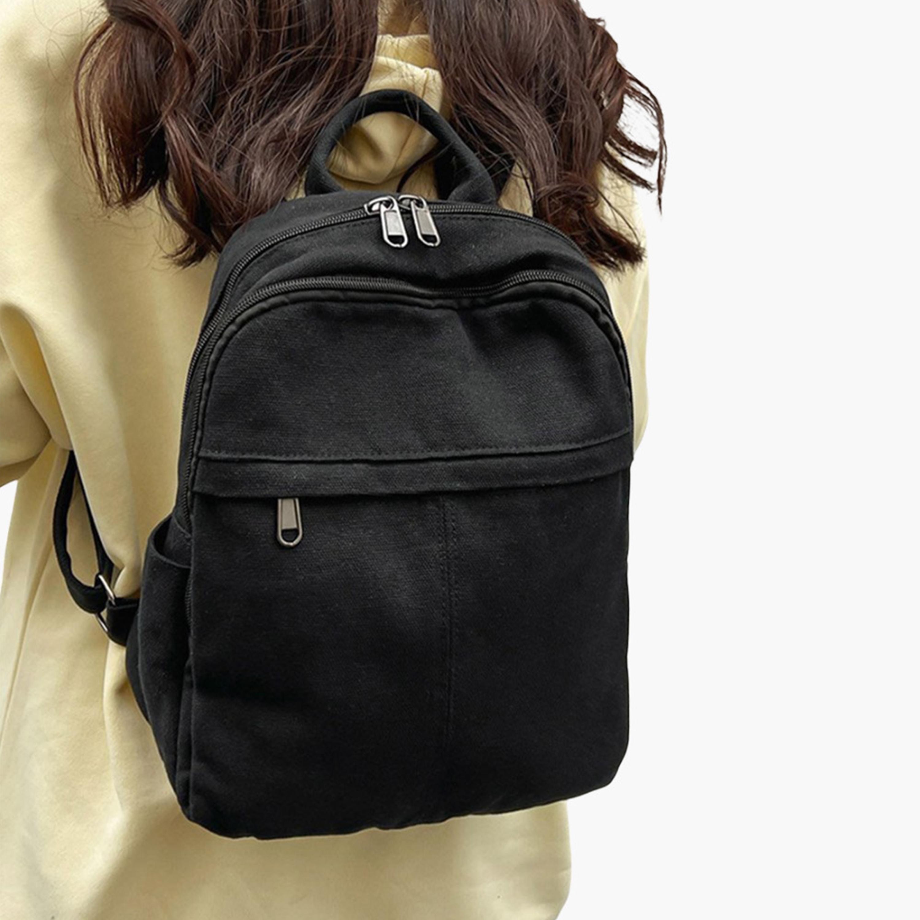 Take Two Solid Canvas Zip Closure Backpack-women-bagsandwallets-backpacks-image-6