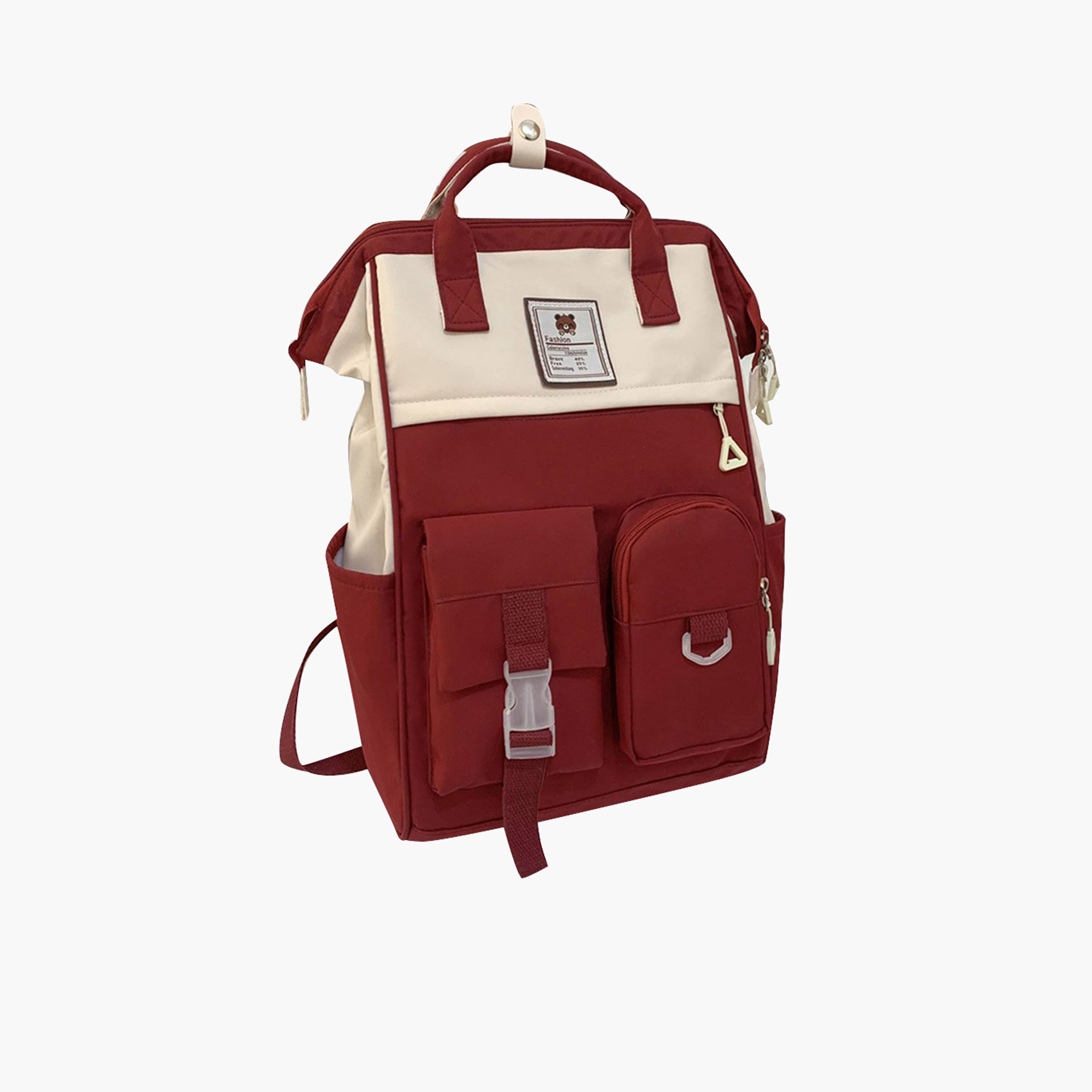 Take Two Color Block Double Top Handle Backpack-women-bagsandwallets-backpacks-image-1