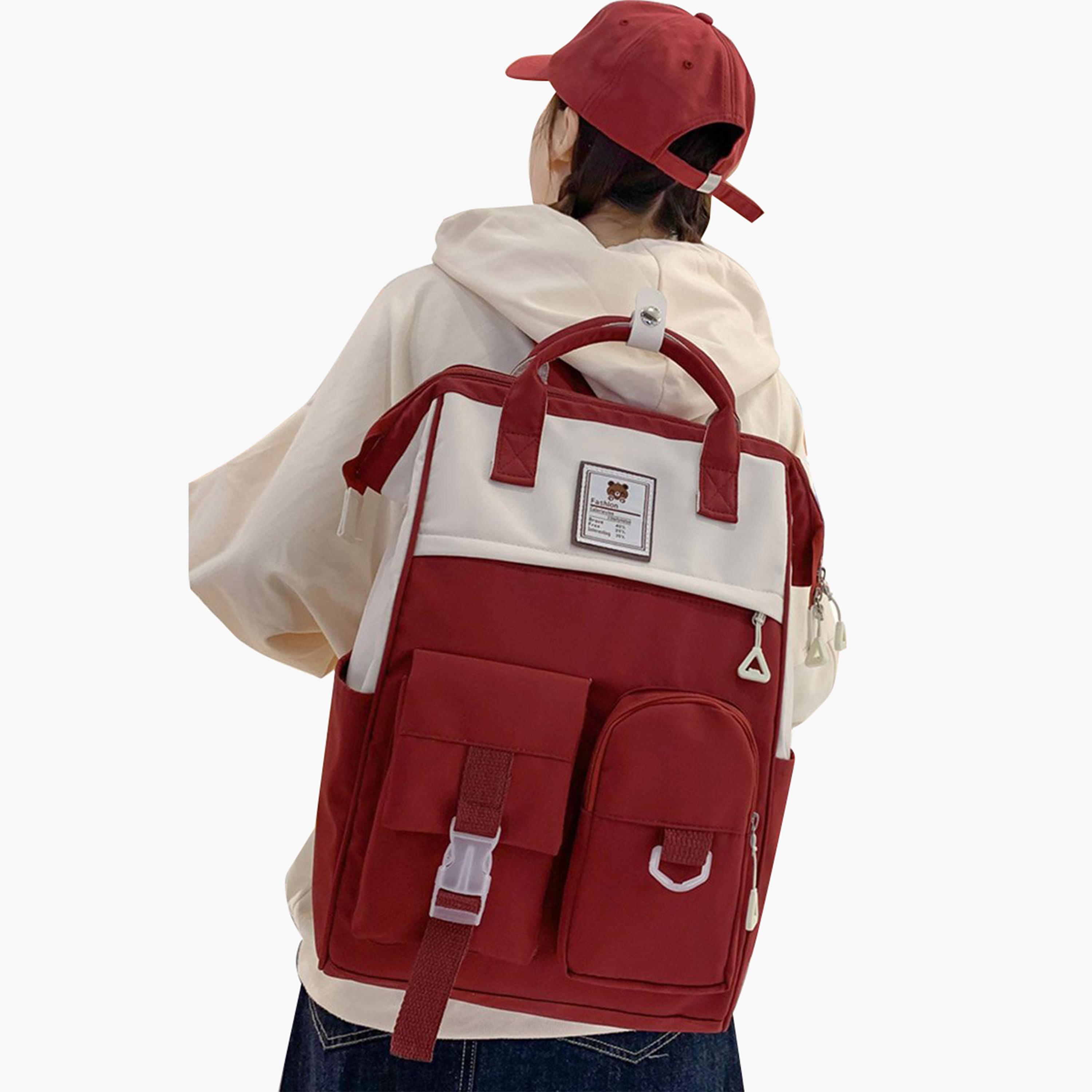 Take Two Color Block Double Top Handle Backpack-women-bagsandwallets-backpacks-image-2