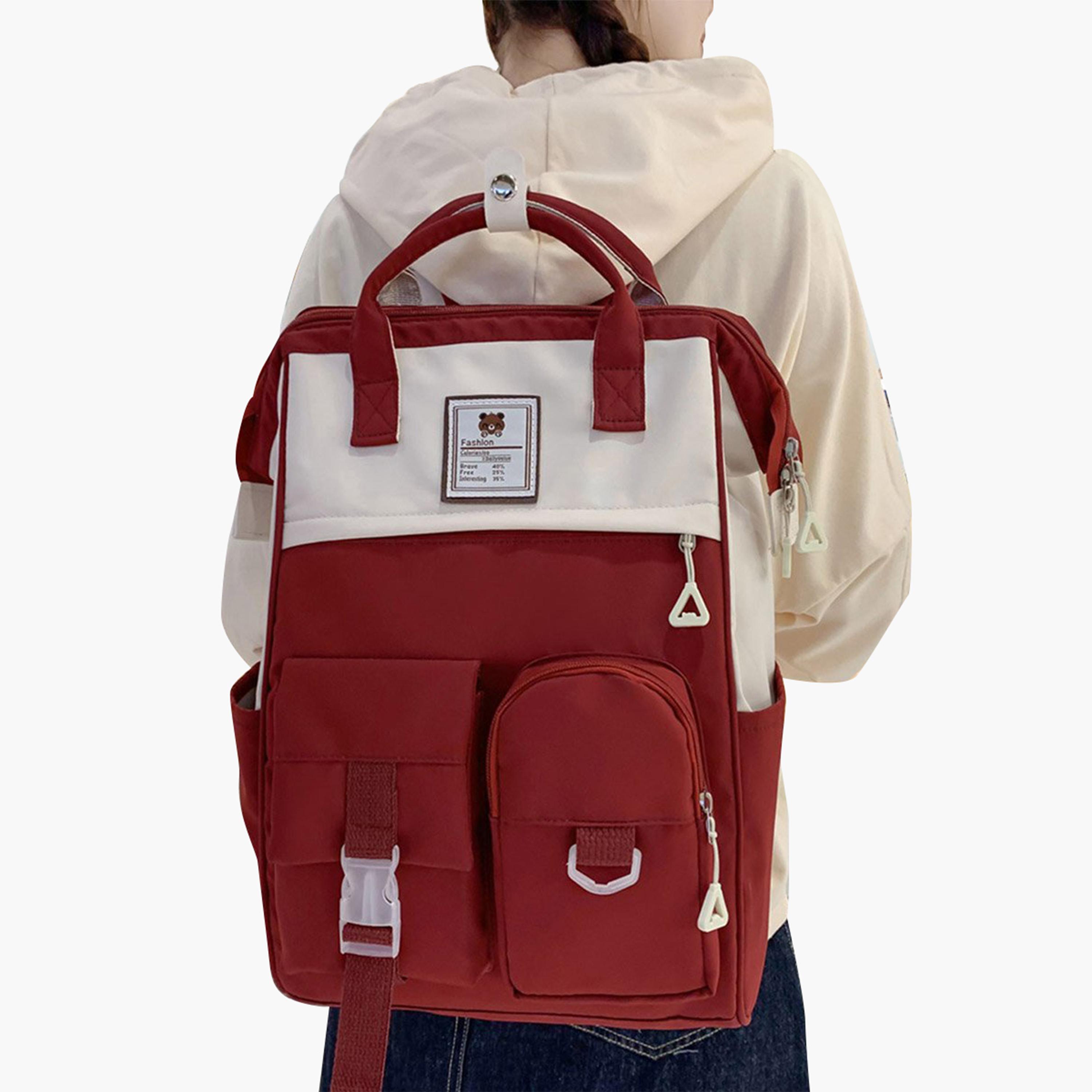 Take Two Color Block Double Top Handle Backpack-women-bagsandwallets-backpacks-image-3
