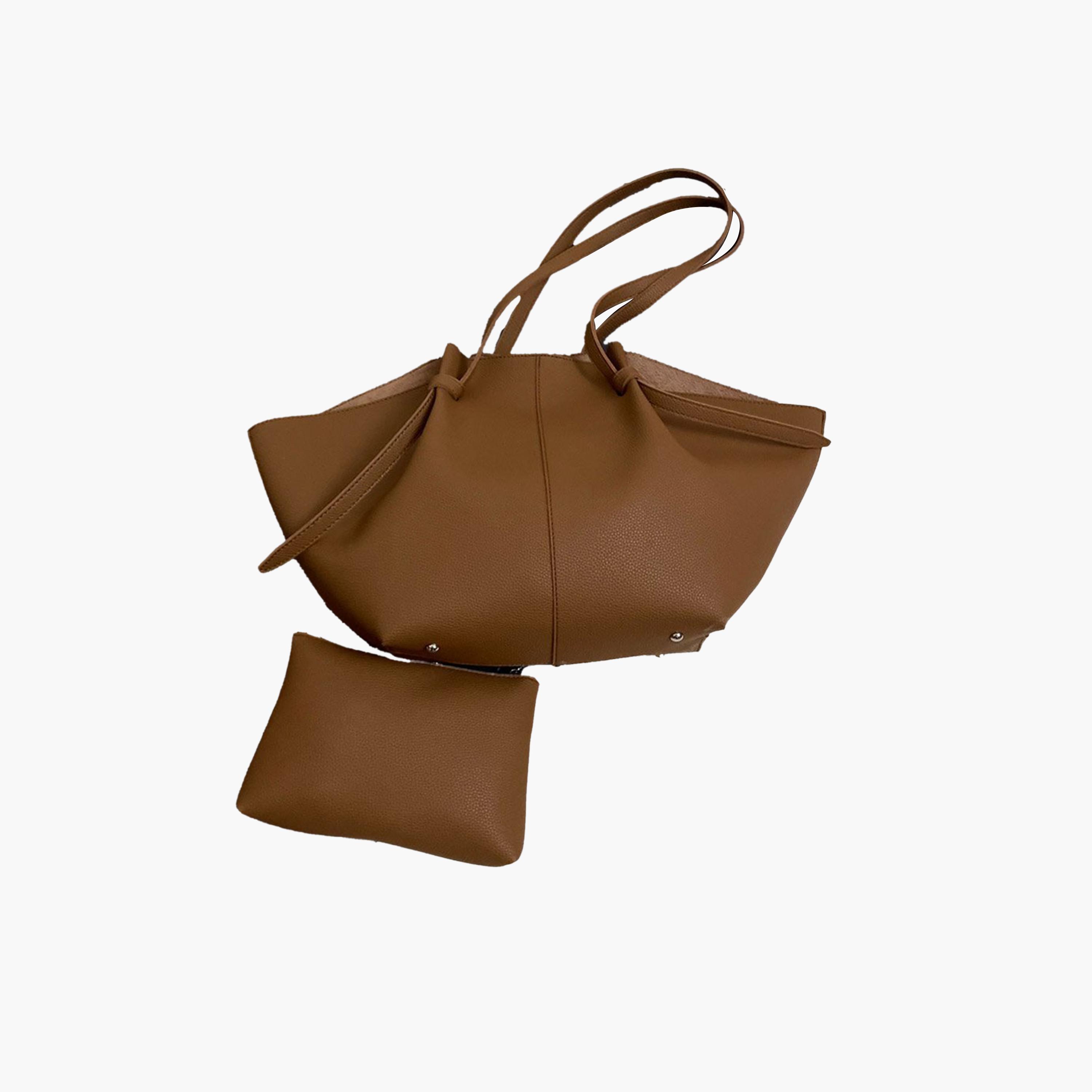 Take Two Solid Double Strap Shoulder Bag with Purse set-women-bagsandwallets-handbags-image-5