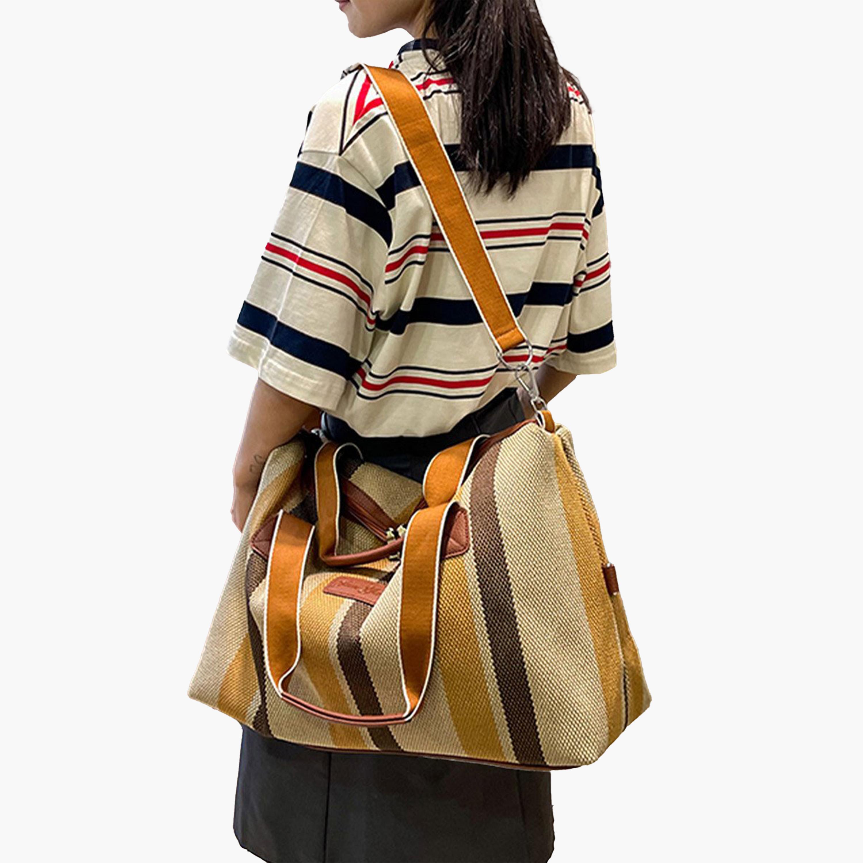 تيك تو - شنطة توت مخططة بمقبضين علويين-women-bagsandwallets-handbags-image-2