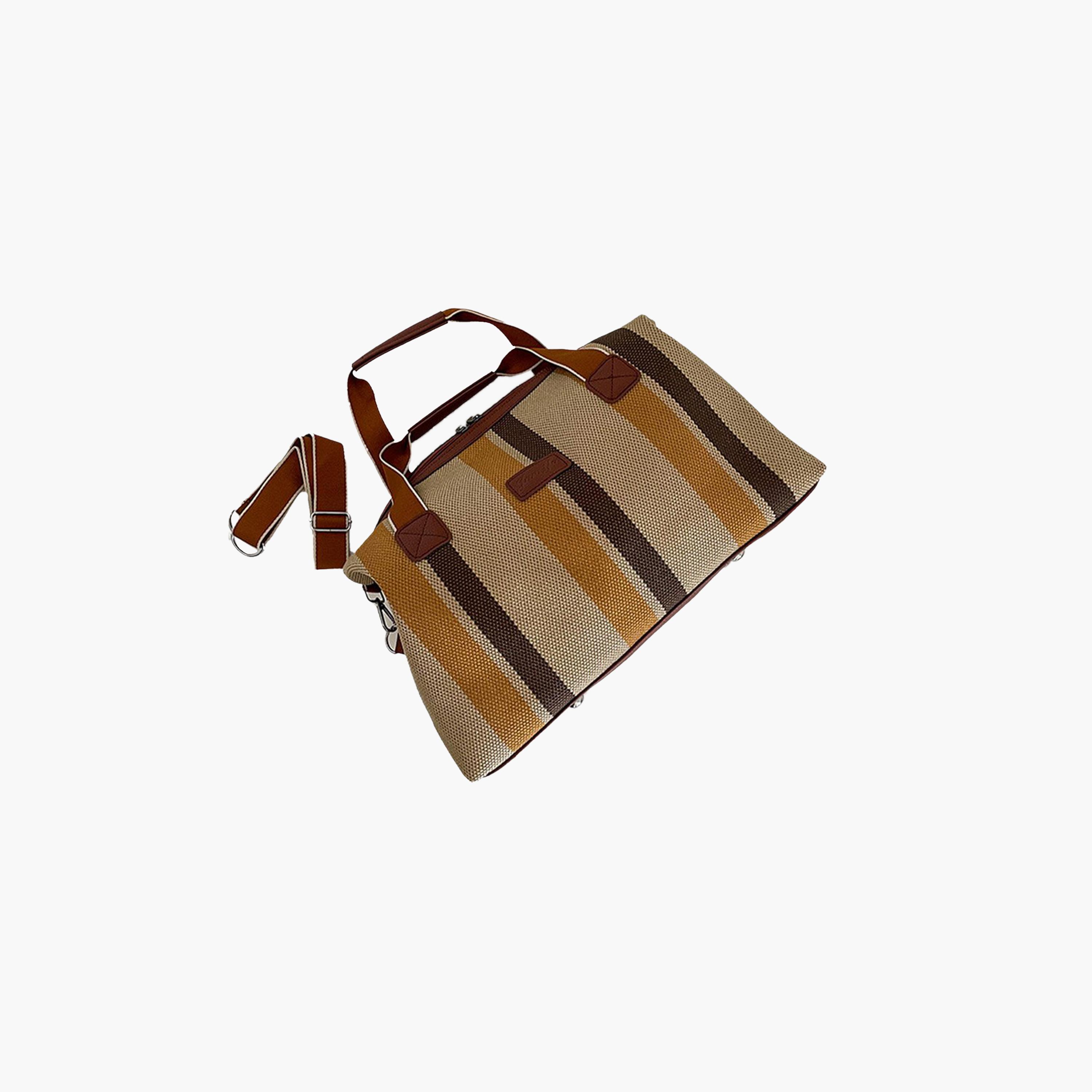 تيك تو - شنطة توت مخططة بمقبضين علويين-women-bagsandwallets-handbags-image-5