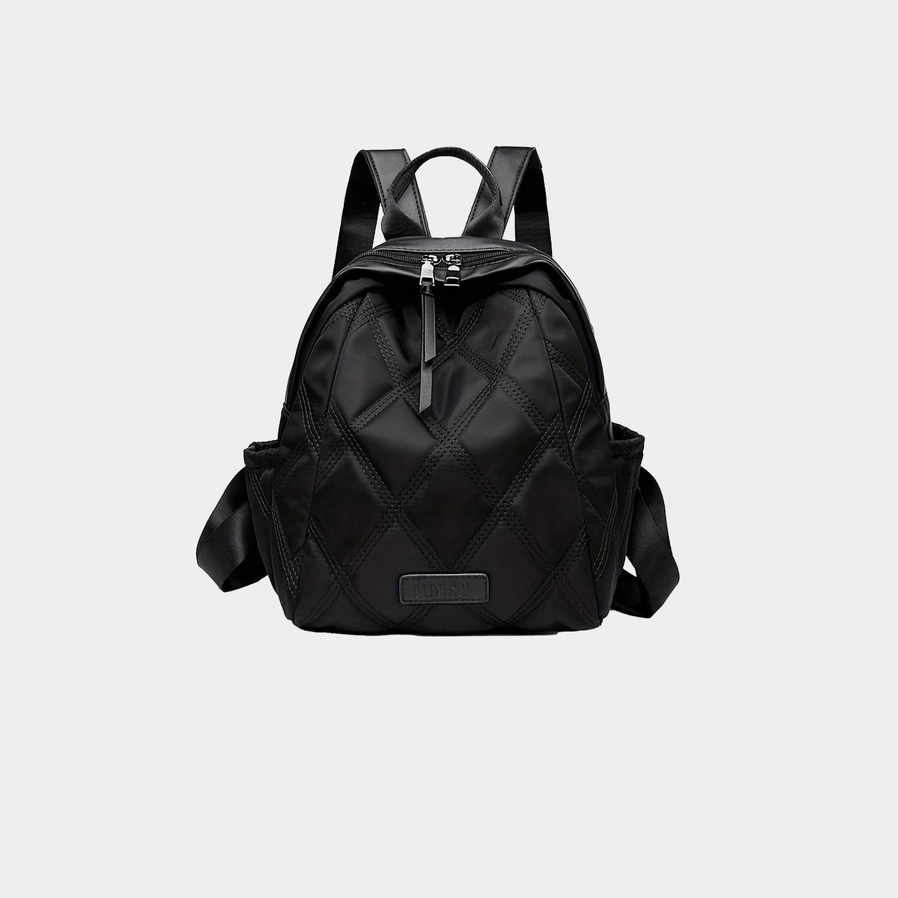 Take Two Texture Solid Zip Closure Backpack-women-bagsandwallets-backpacks-image-1