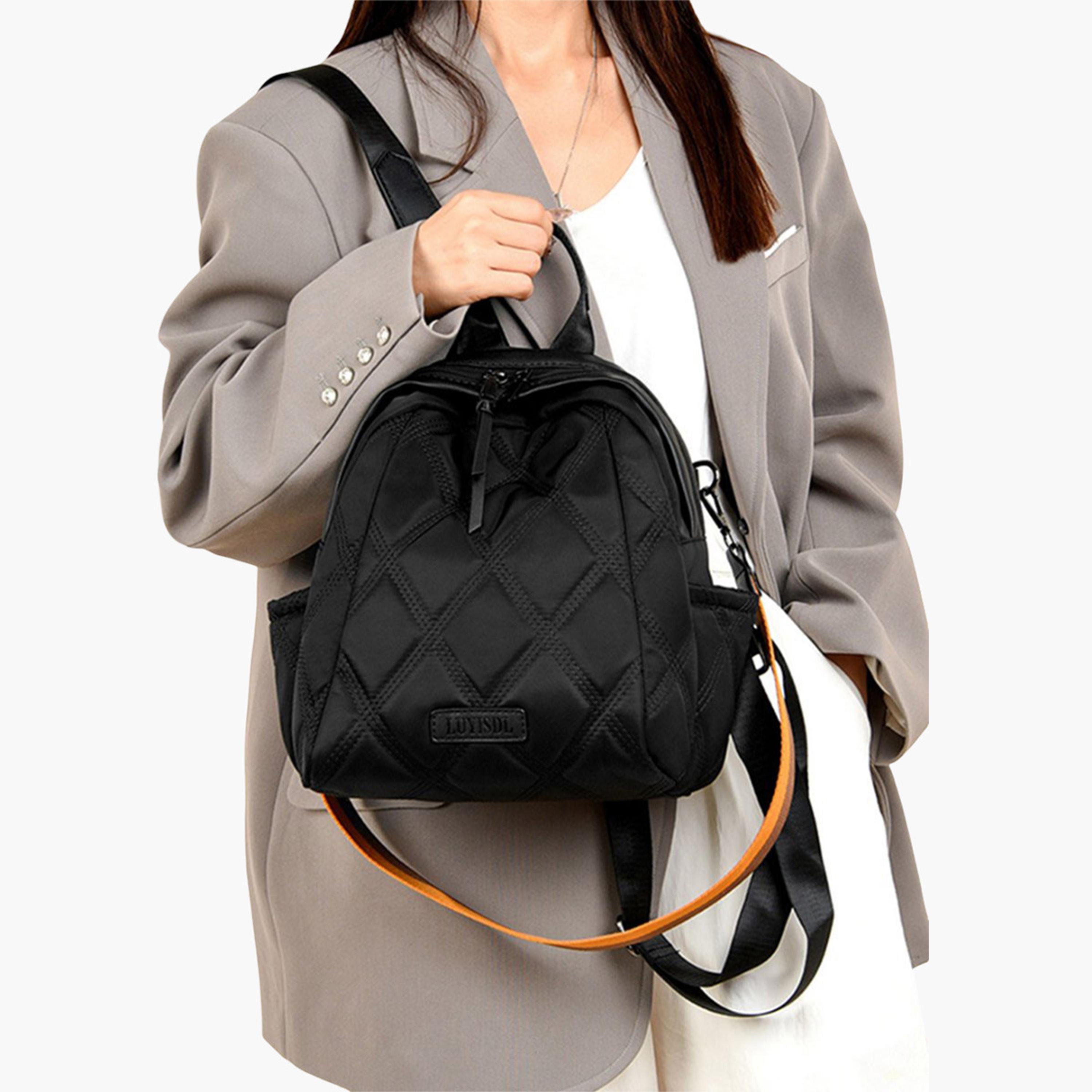 Take Two Texture Solid Zip Closure Backpack-women-bagsandwallets-backpacks-image-4