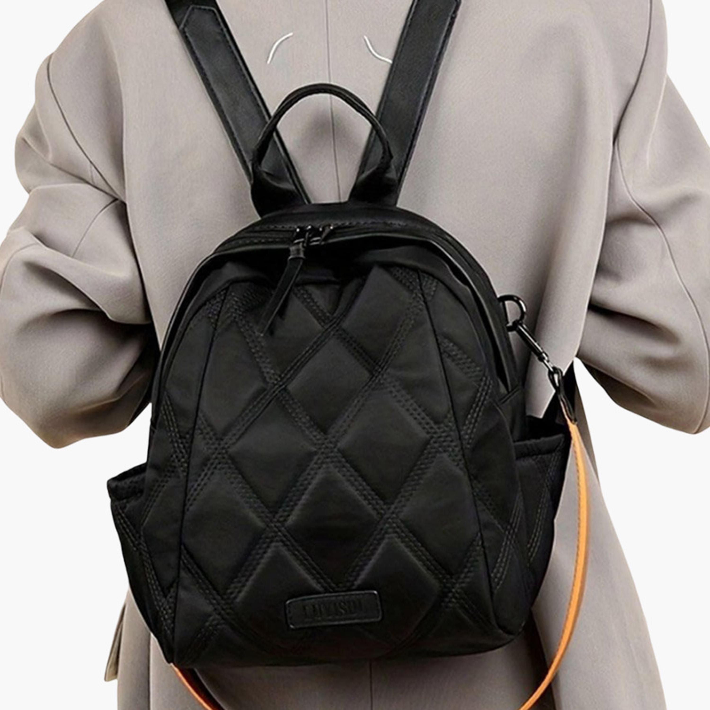 Take Two Texture Solid Zip Closure Backpack-women-bagsandwallets-backpacks-image-6