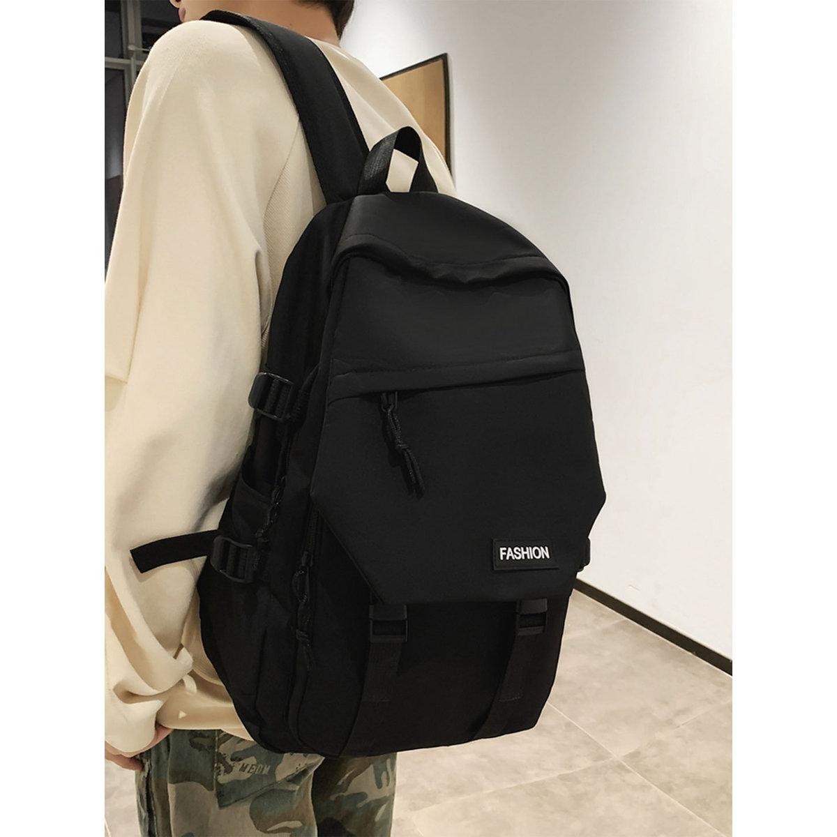 شنطة ظهر سادة بسحاب للإغلاق-men-bags-image-1
