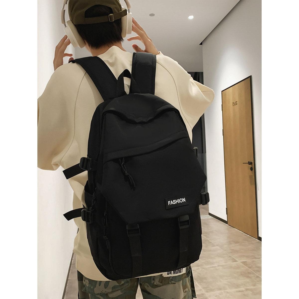 Take Two Solid Zip Closure Backpack-men-bags-image-3