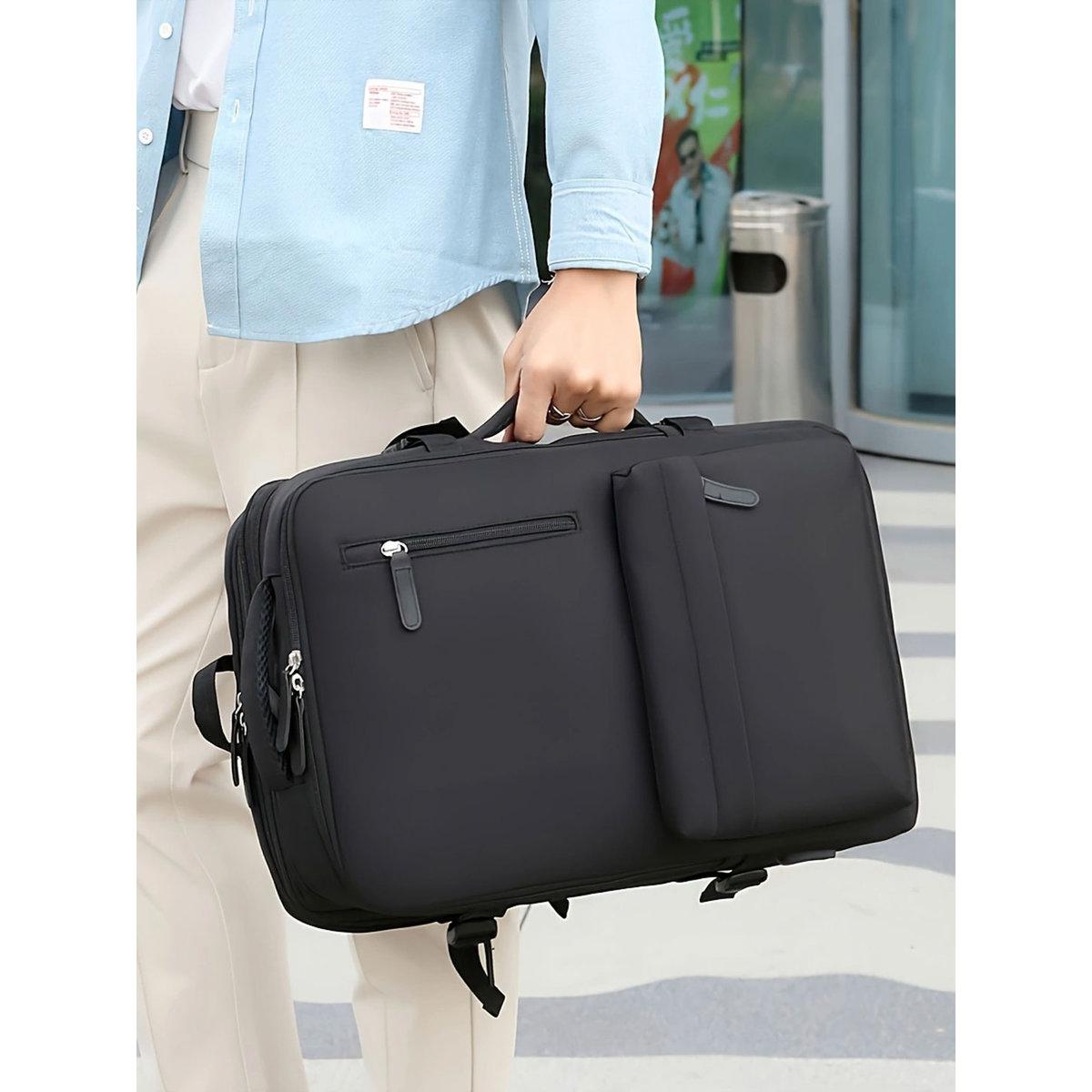 Take Two Black Travel Solid Zip Closure Backpack-men-bags-image-3
