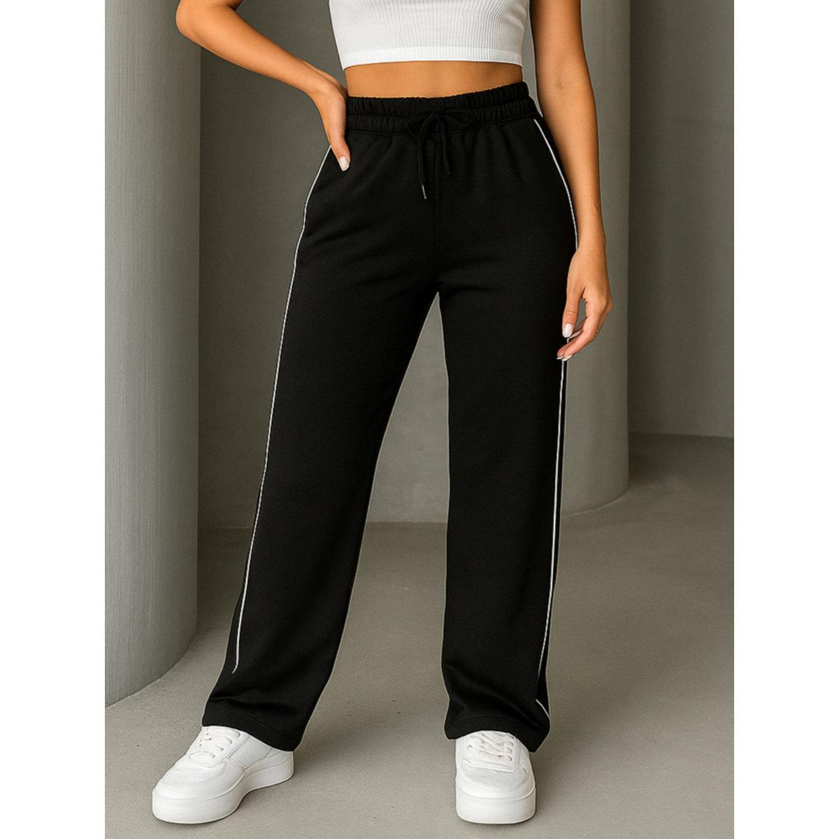 PAUSE Women Black Relaxed Fit Joggers-women-clothing-bottoms-joggers-image-1