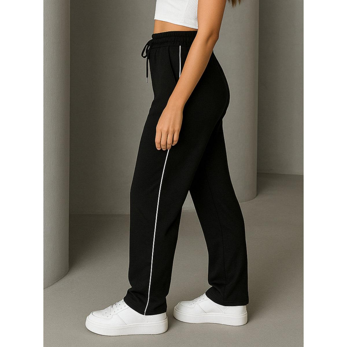 PAUSE Women Black Relaxed Fit Joggers-women-clothing-bottoms-joggers-image-3