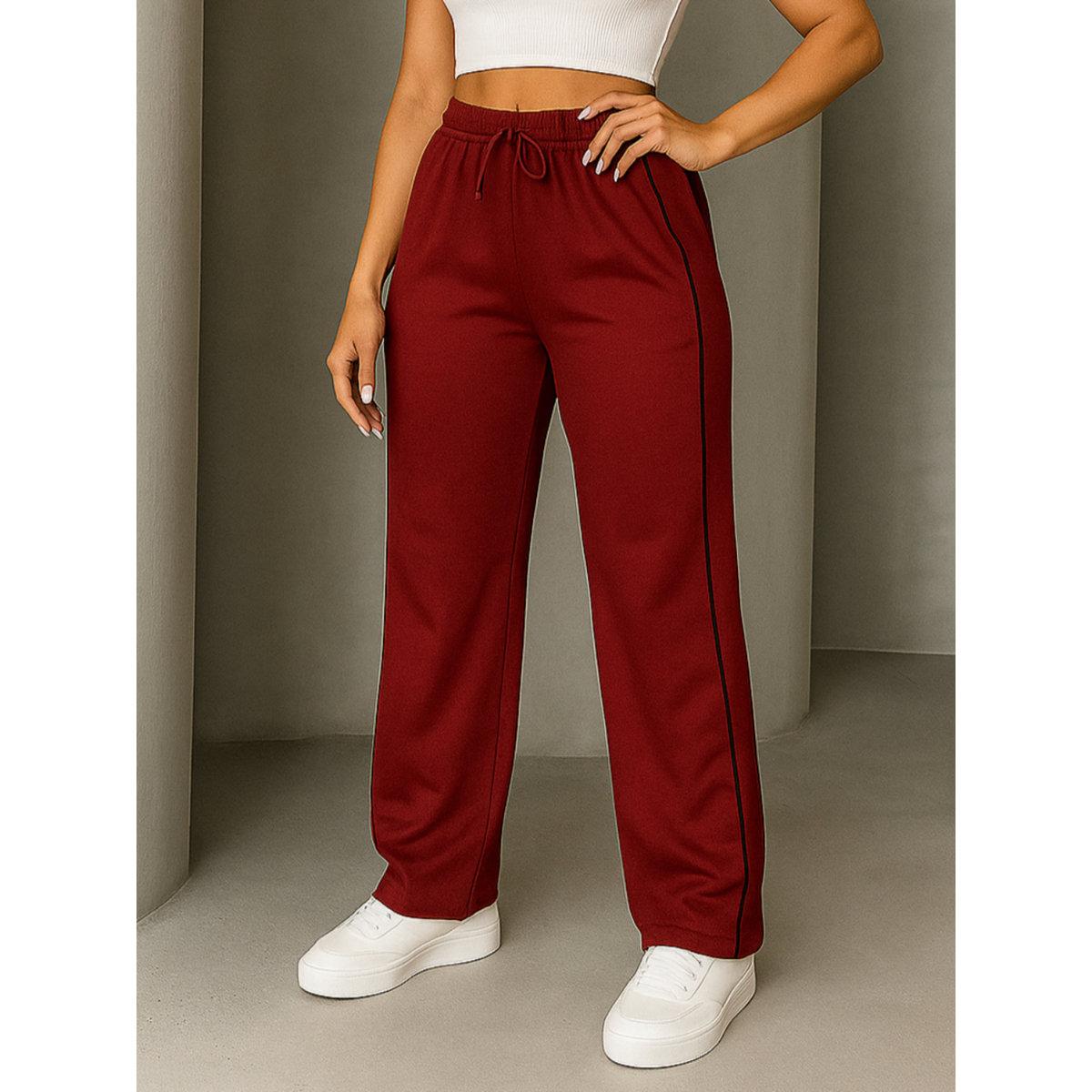 PAUSE Women Maroon Relaxed Fit Joggers-women-clothing-bottoms-joggers-image-1
