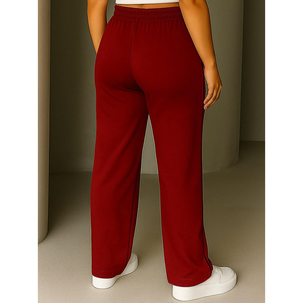 PAUSE Women Maroon Relaxed Fit Joggers-women-clothing-bottoms-joggers-image-2