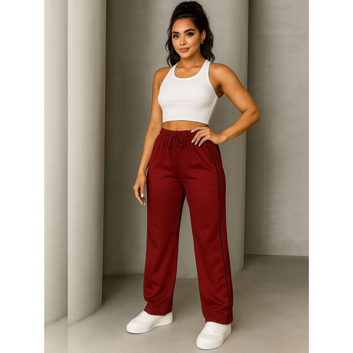 PAUSE Women Maroon Relaxed Fit Joggers-women-clothing-bottoms-joggers-image-4