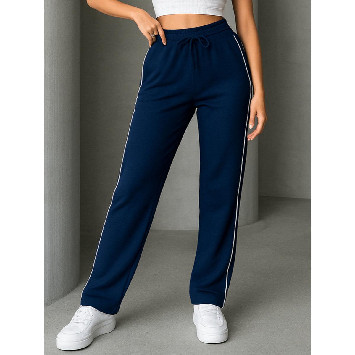 PAUSE Women Navy Blue Relaxed Fit Joggers-women-clothing-bottoms-joggers-image-1