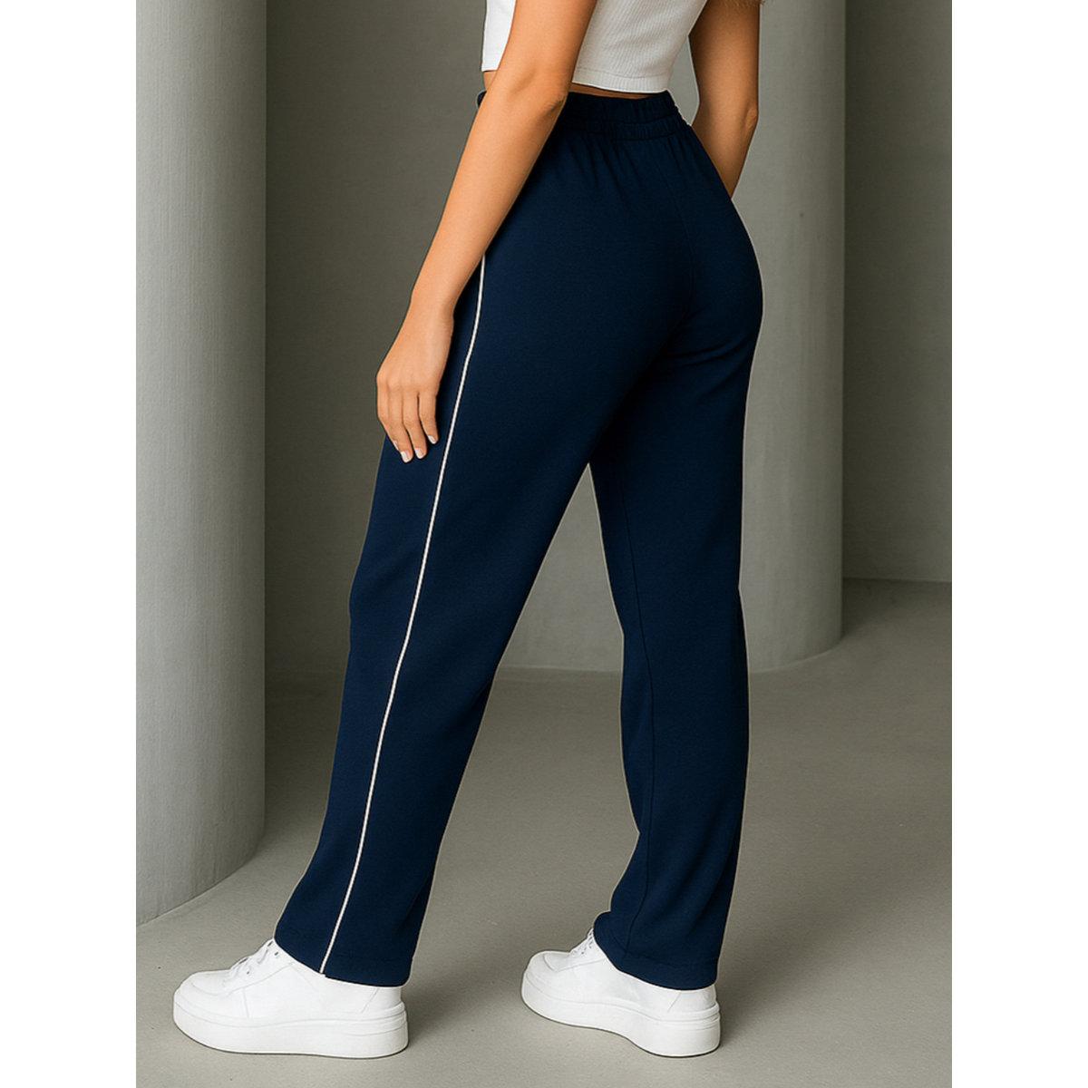 PAUSE Women Navy Blue Relaxed Fit Joggers-women-clothing-bottoms-joggers-image-3