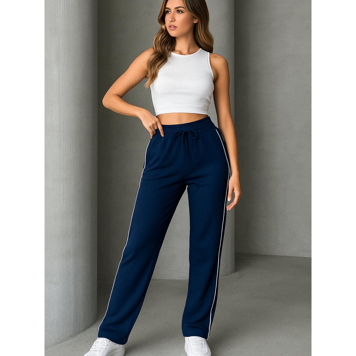 PAUSE Women Navy Blue Relaxed Fit Joggers-women-clothing-bottoms-joggers-image-4