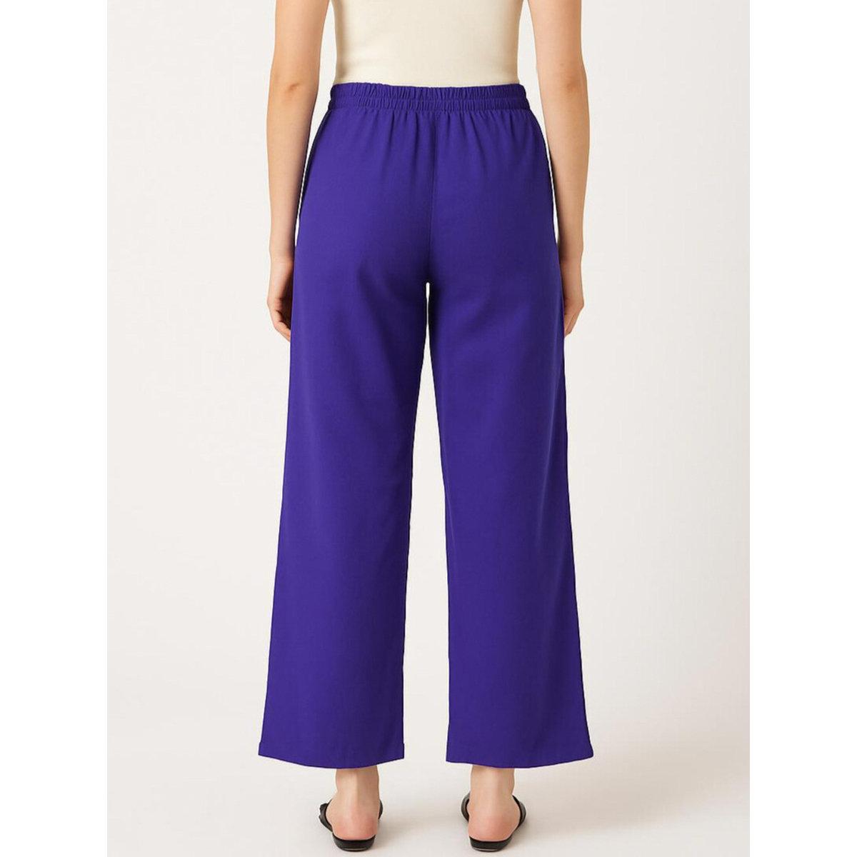PAUSE Women Blue Wide Leg Drawstring Pants-women-clothing-bottoms-trousers-image-2