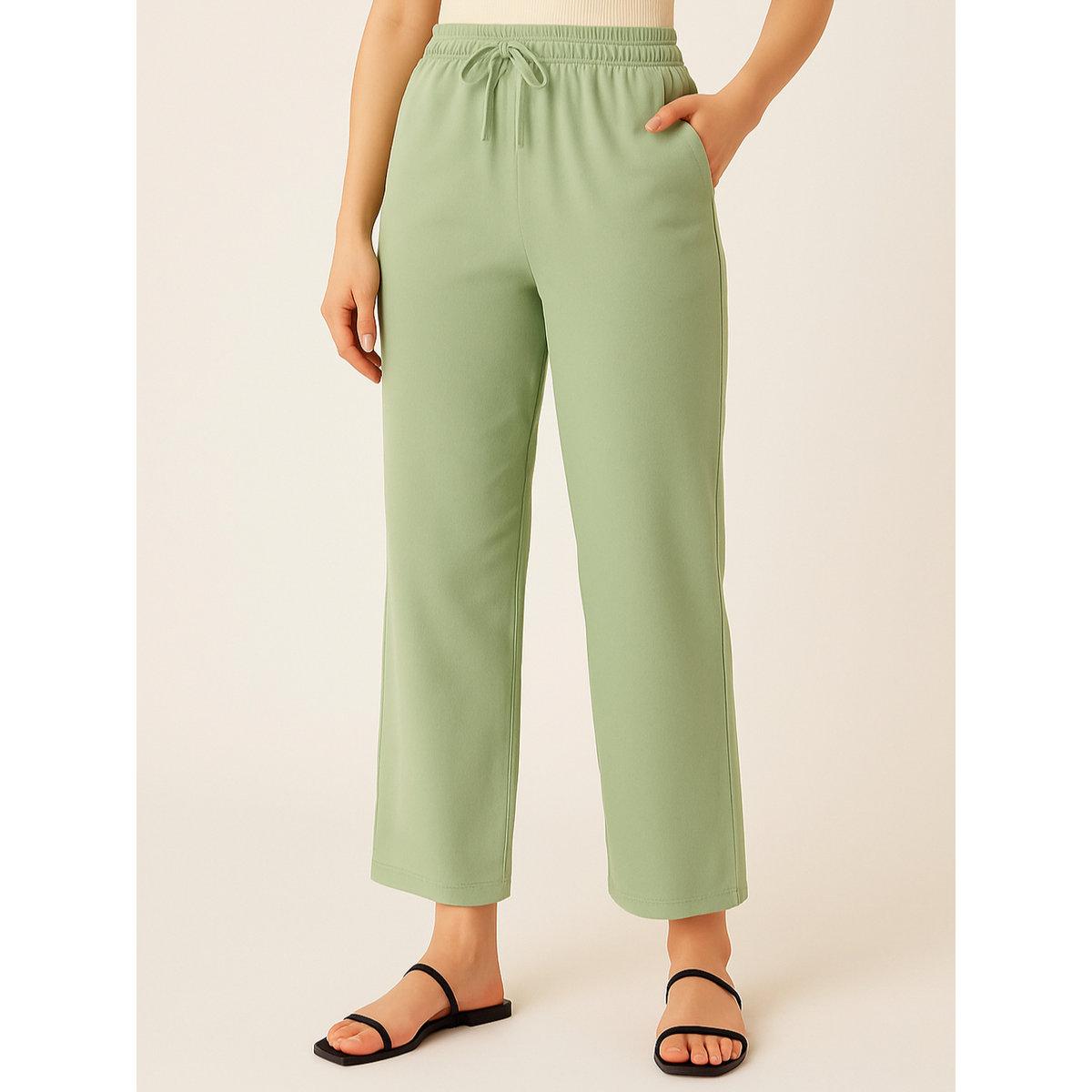 PAUSE Women Green Relaxed Fit Joggers-women-clothing-bottoms-joggers-image-3